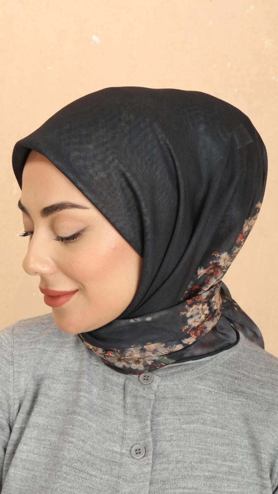 Locella Soft Pamuk Eşarp Siyah