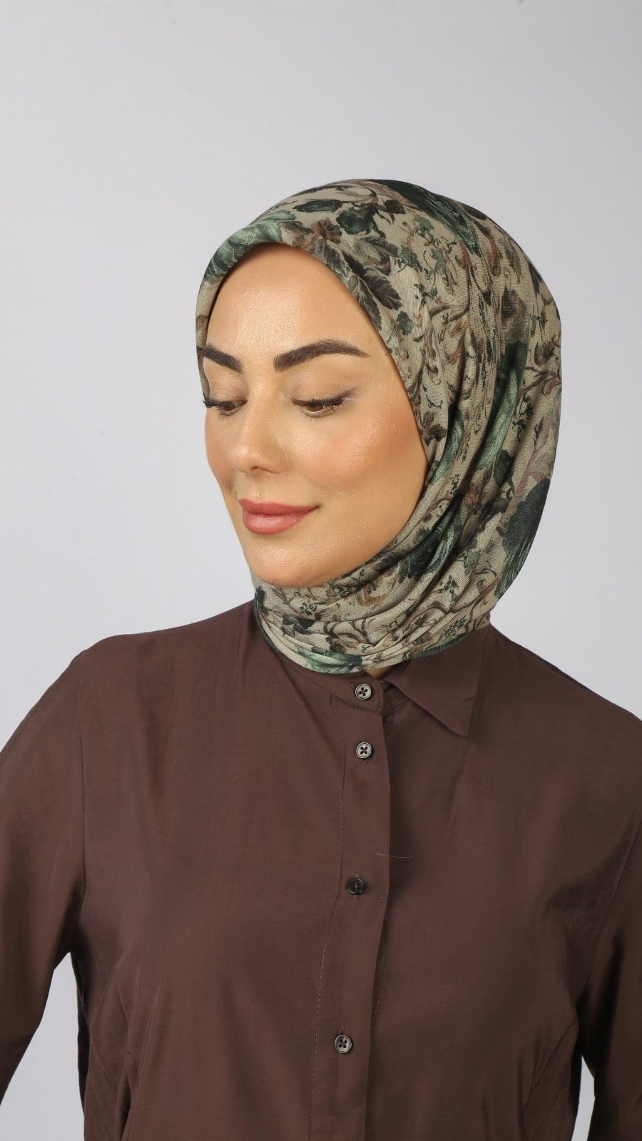 Locella Soft Pamuk Eşarp Koyu Bej