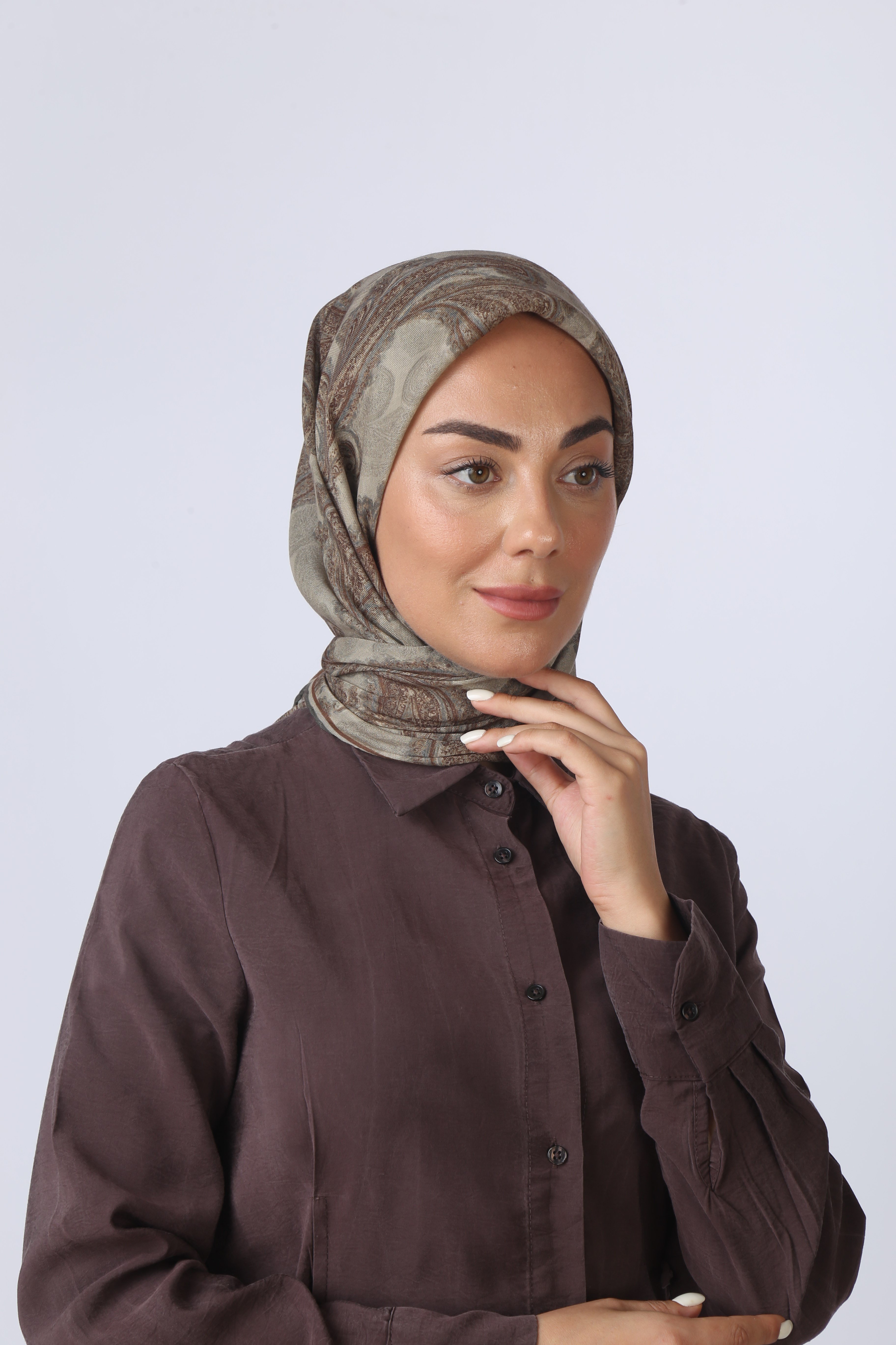 Locella Soft Pamuk Eşarp Sütlü Kahve