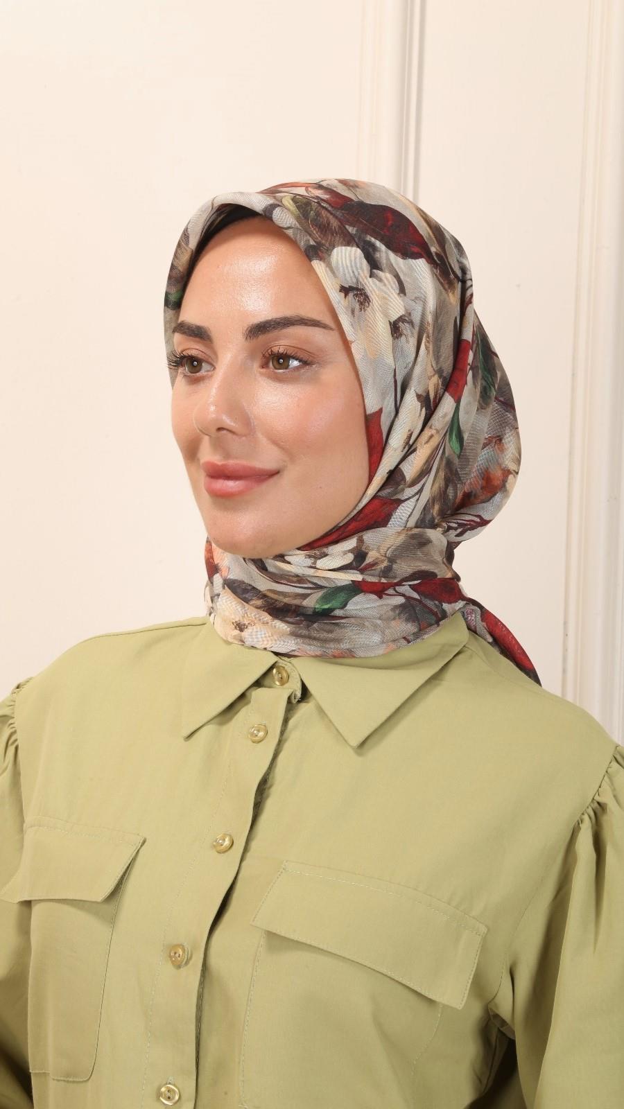 Locella Soft Pamuk Eşarp Vizon-2