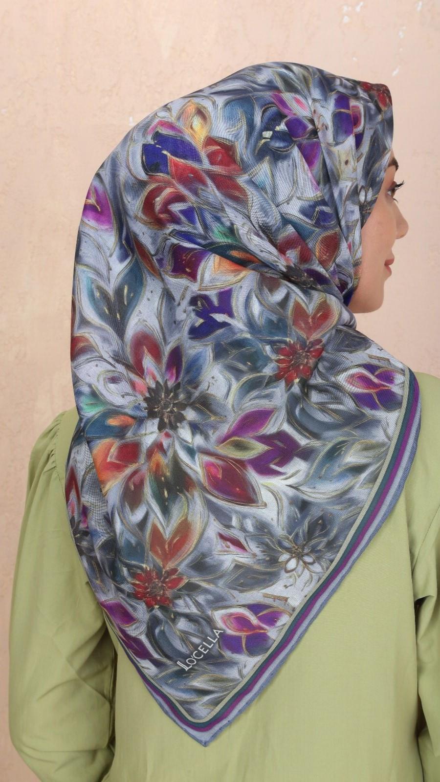 Locella Soft Pamuk Eşarp Gri-7