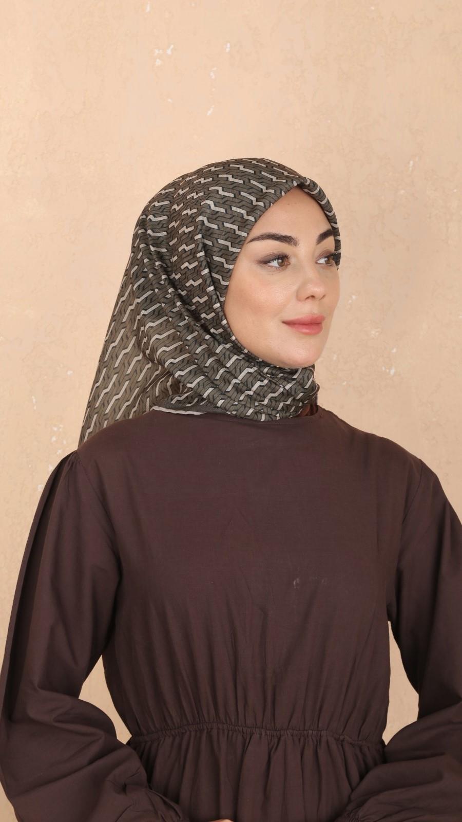 Locella Soft Pamuk Eşarp Yeşil-12