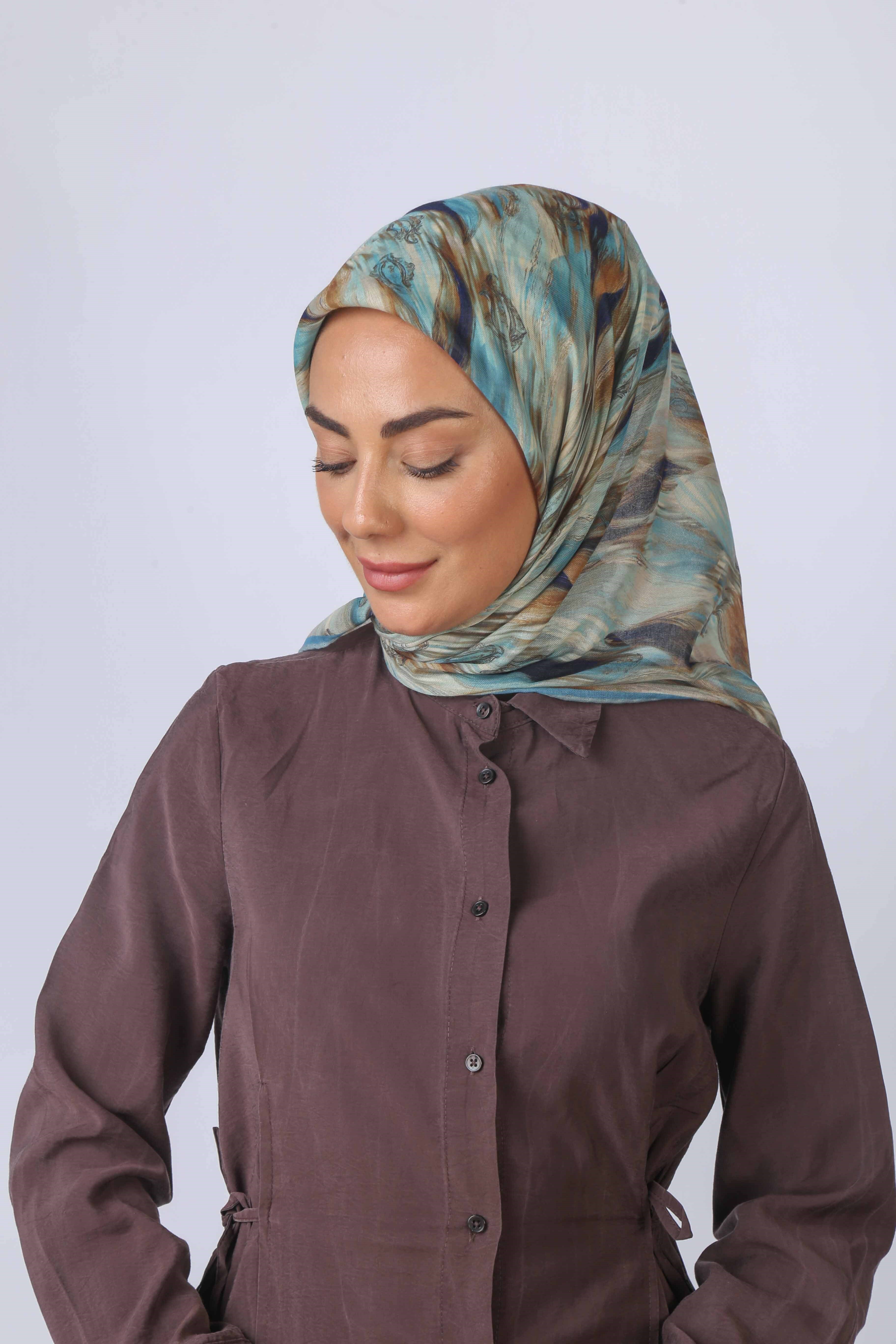 Locella Soft Pamuk Eşarp Açık Mavi