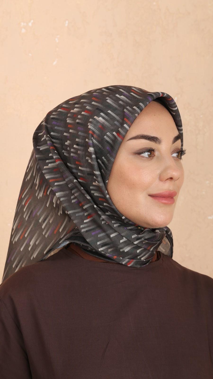 Locella Soft Pamuk Eşarp Haki Yeşil-10