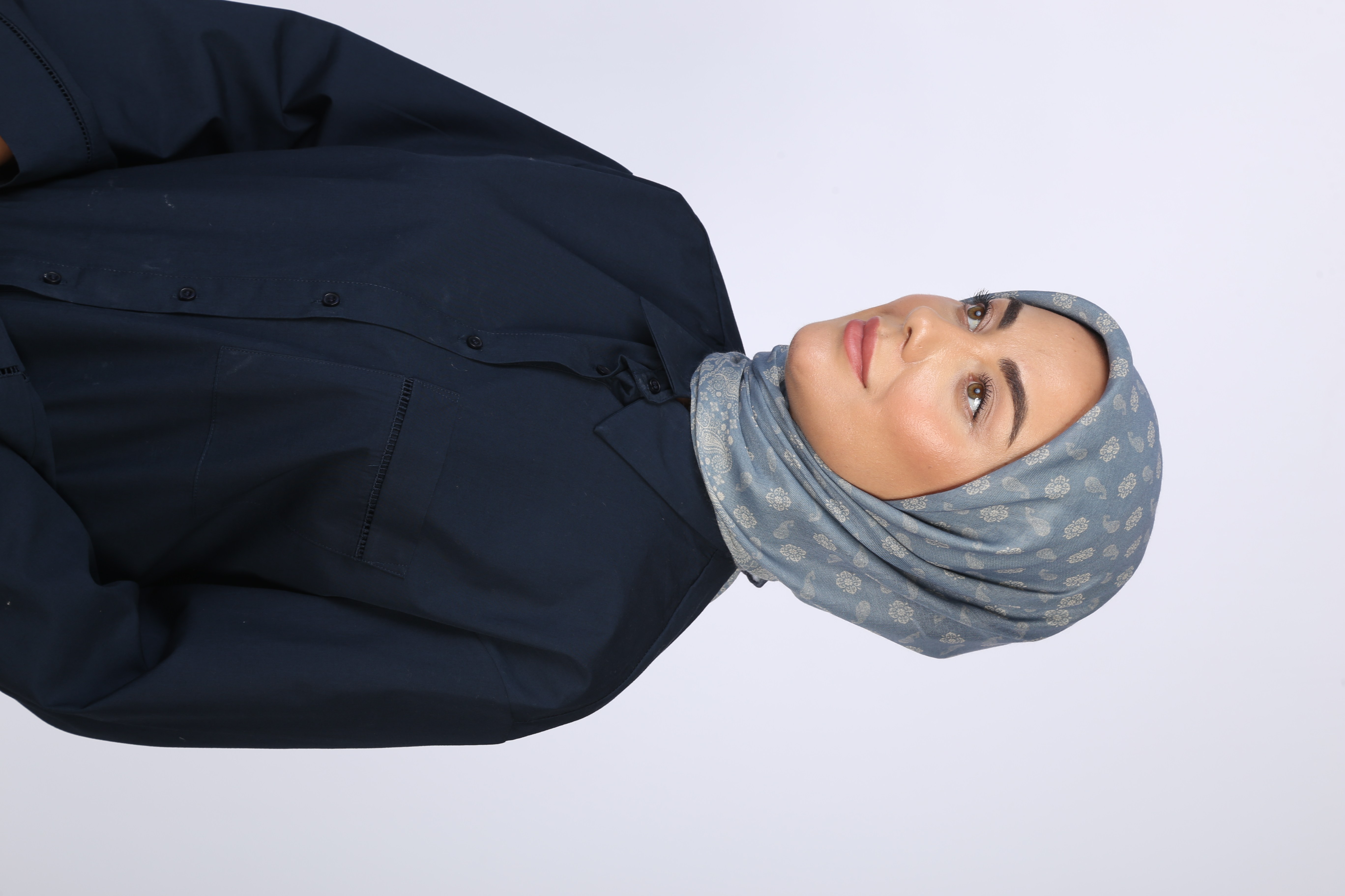 Locella Soft Pamuk Eşarp Mavi