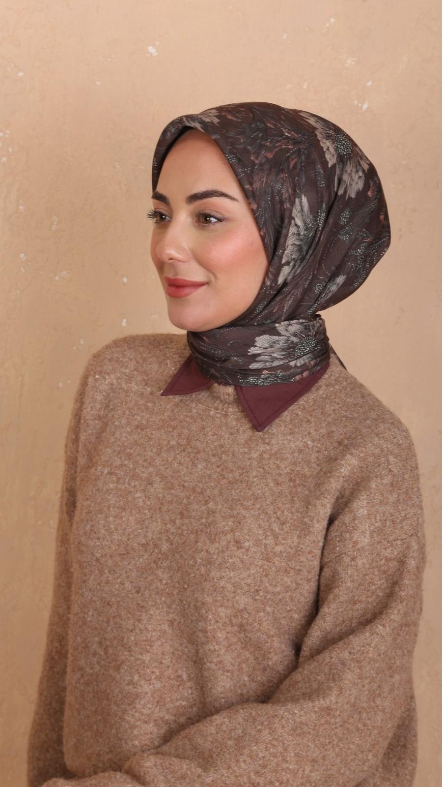 Locella Soft Pamuk Eşarp Kahve