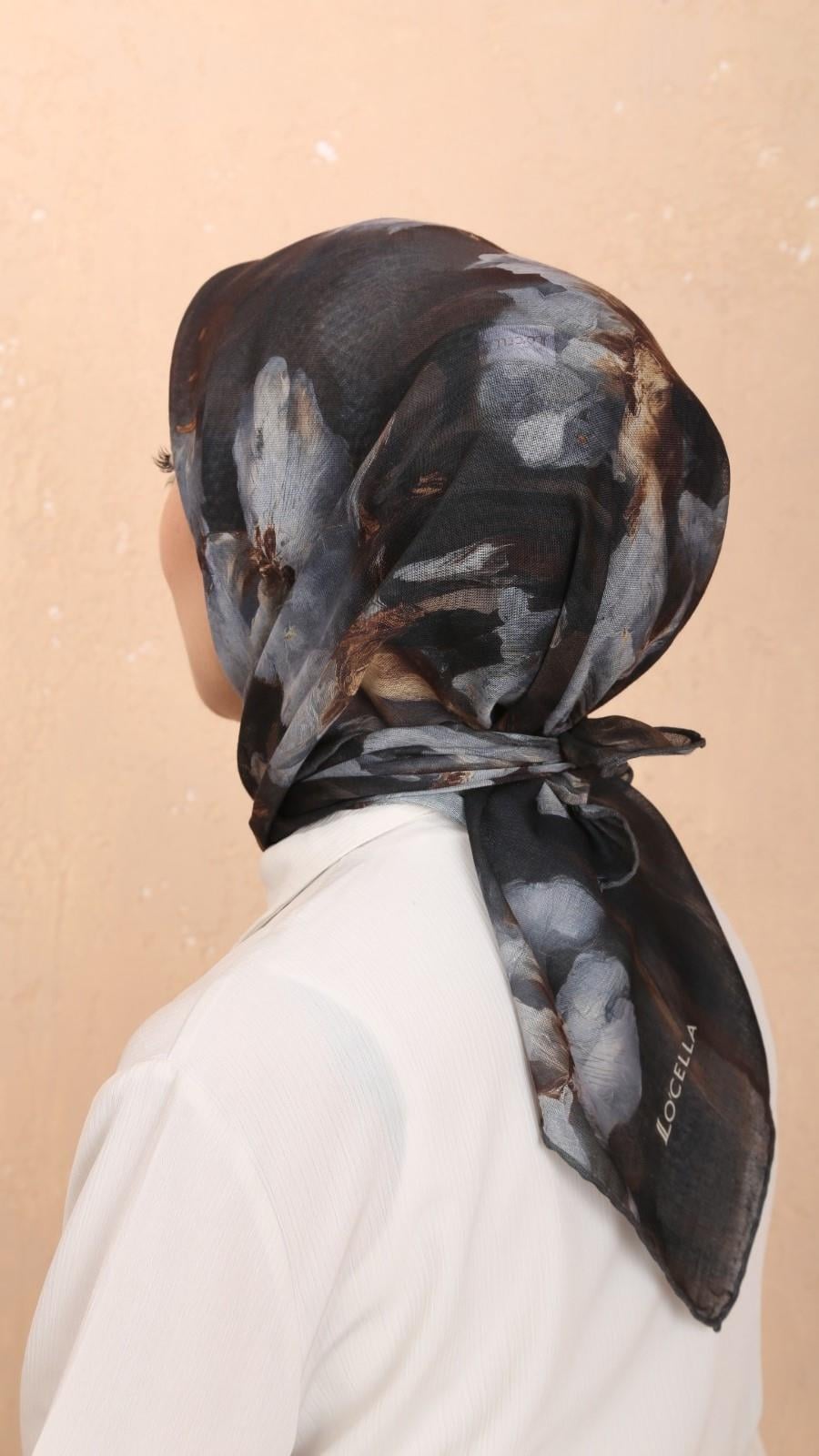 Locella Soft Pamuk Eşarp Siyah