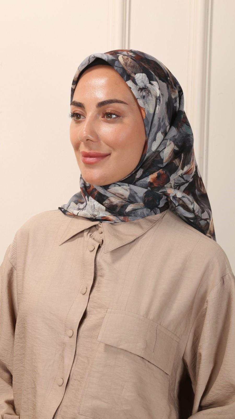 Locella Soft Pamuk Eşarp Siyah-7