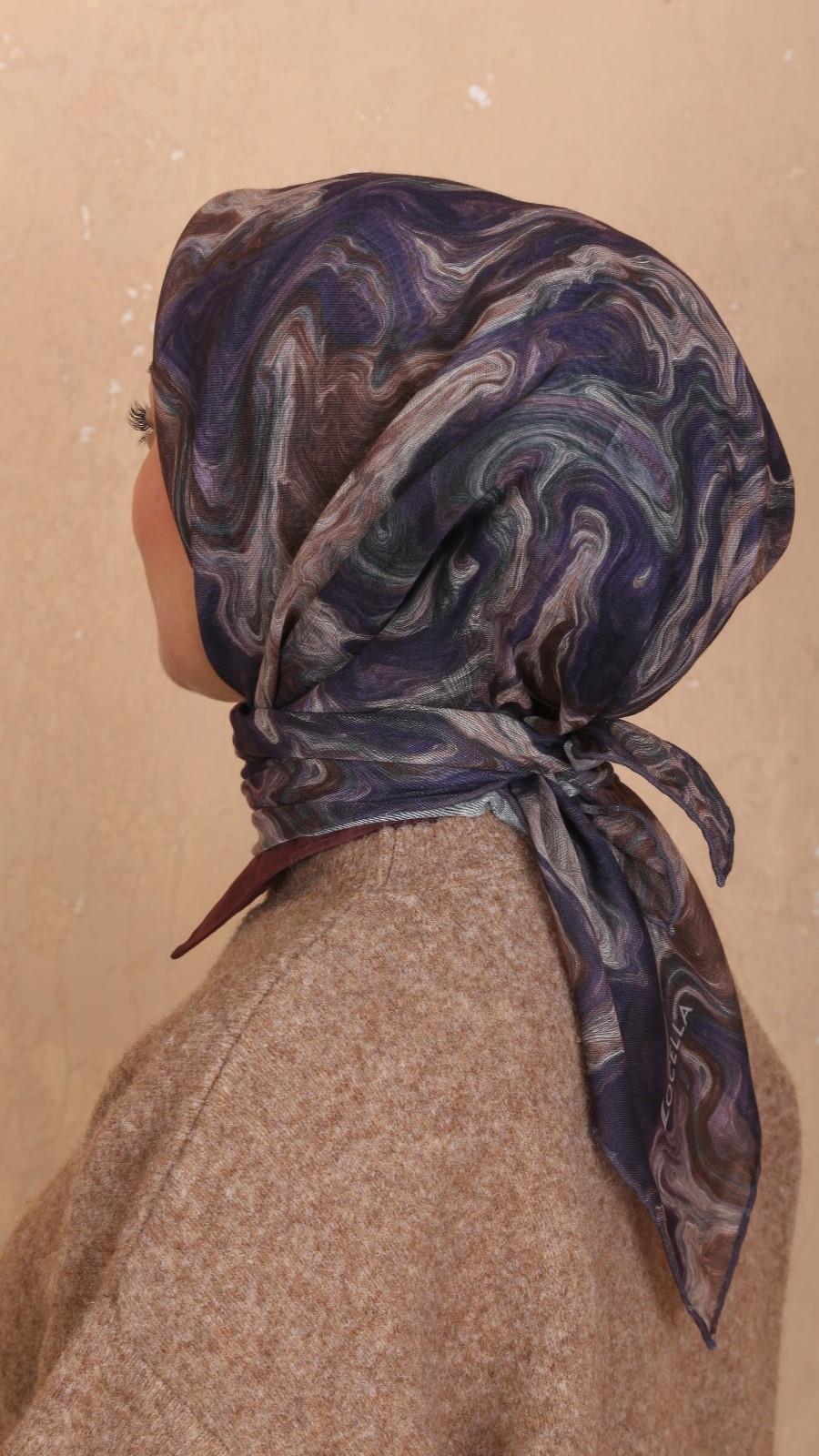 Locella Soft Pamuk Eşarp Mor