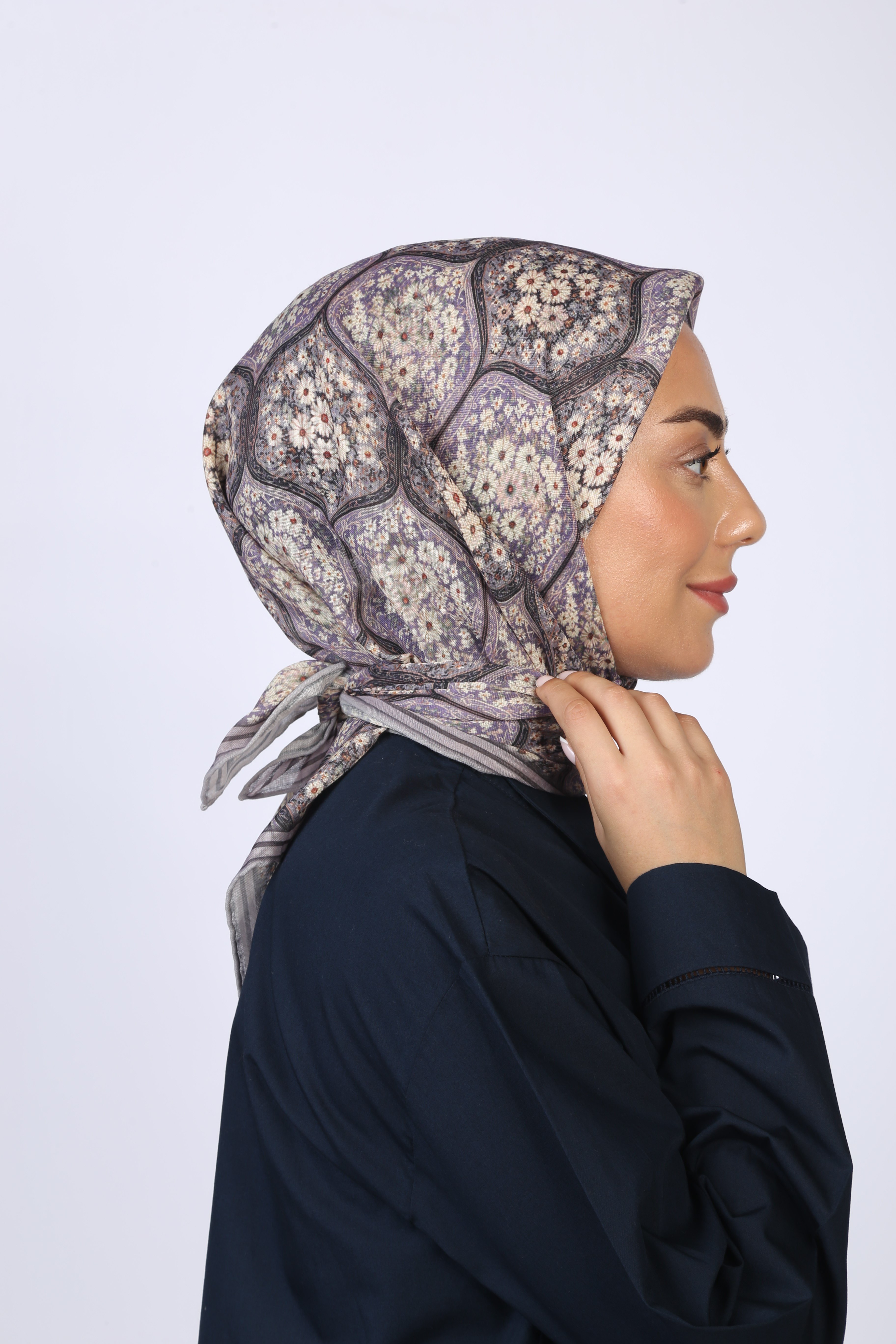 Locella Soft Pamuk Eşarp Lila
