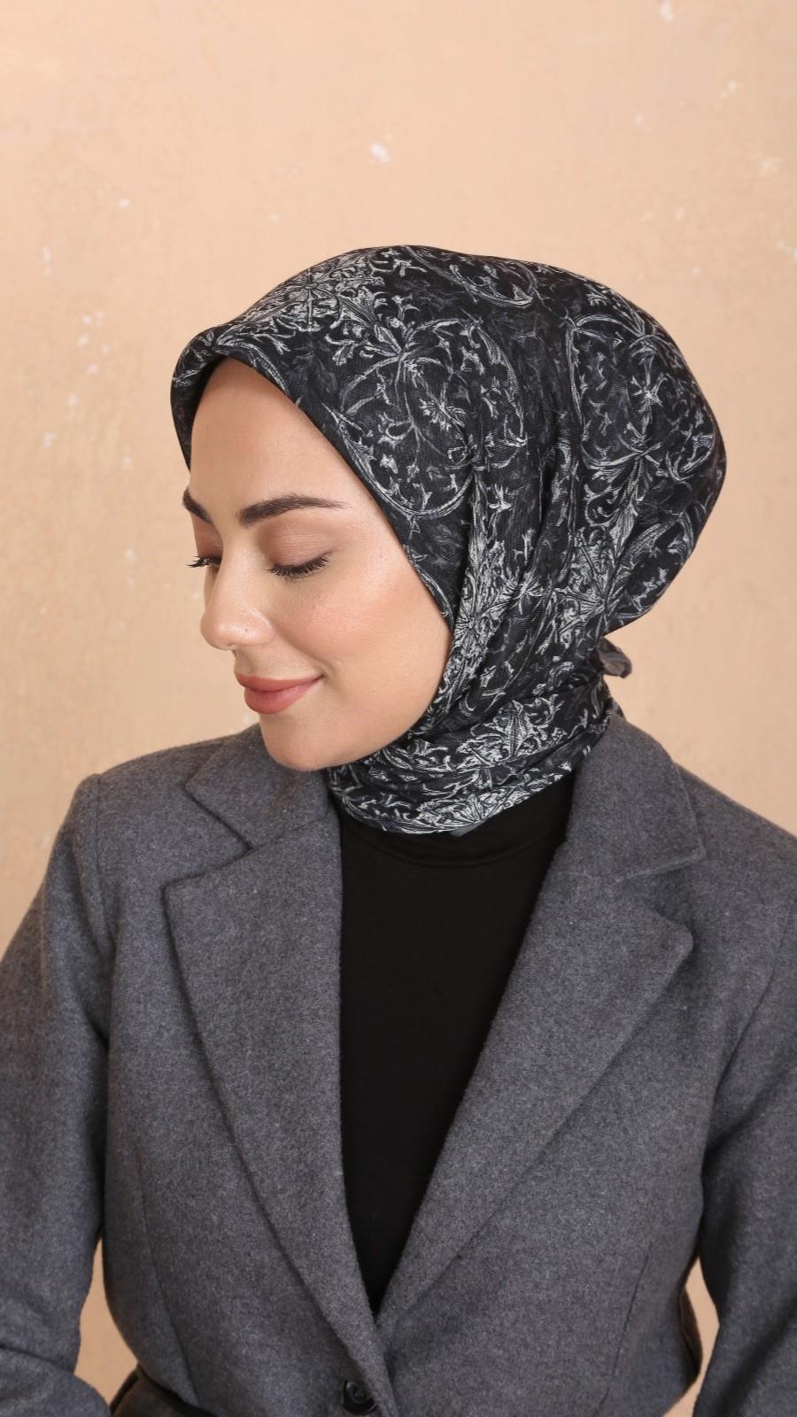 Locella Soft Pamuk Eşarp Siyah