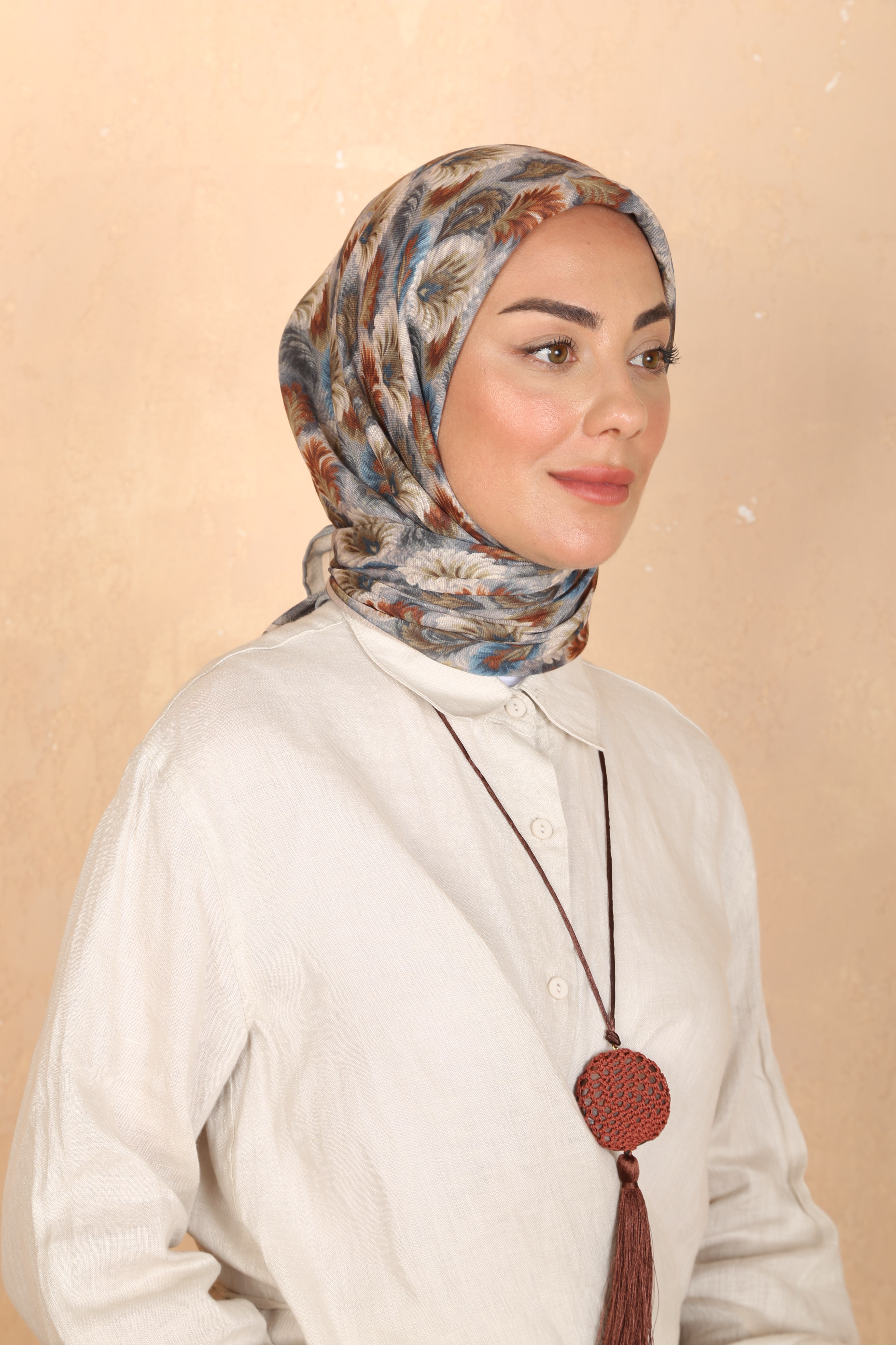 Locella Soft Pamuk Eşarp Gri