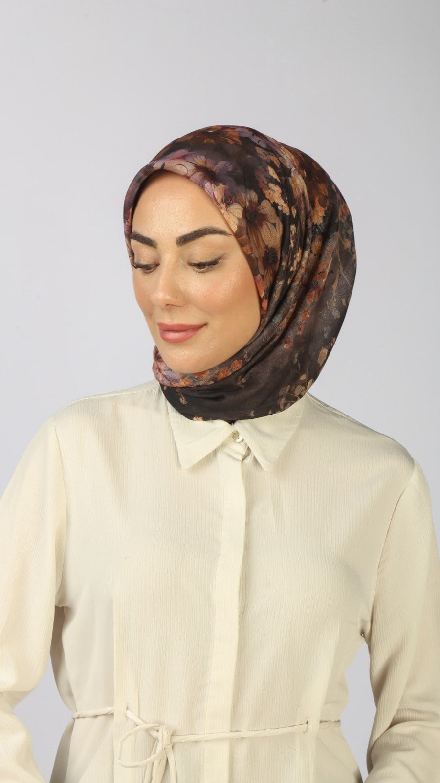 Locella Soft Pamuk Eşarp Kahve