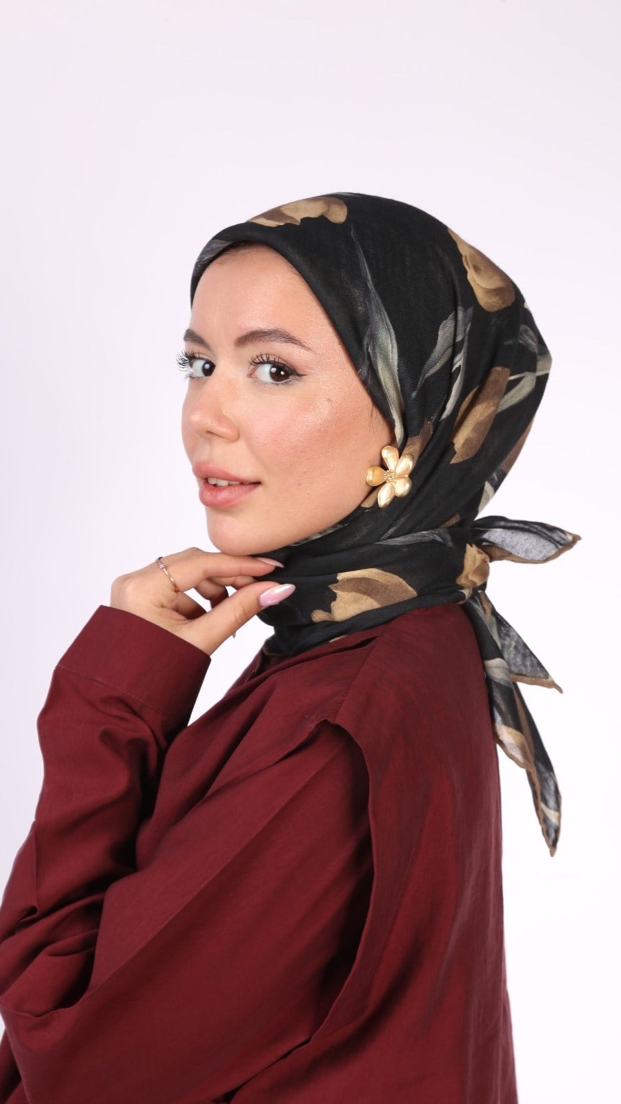 Locella Soft Pamuk Eşarp Siyah