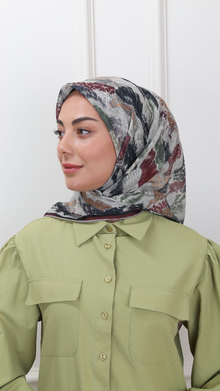 Locella Soft Pamuk Eşarp Bordo-7