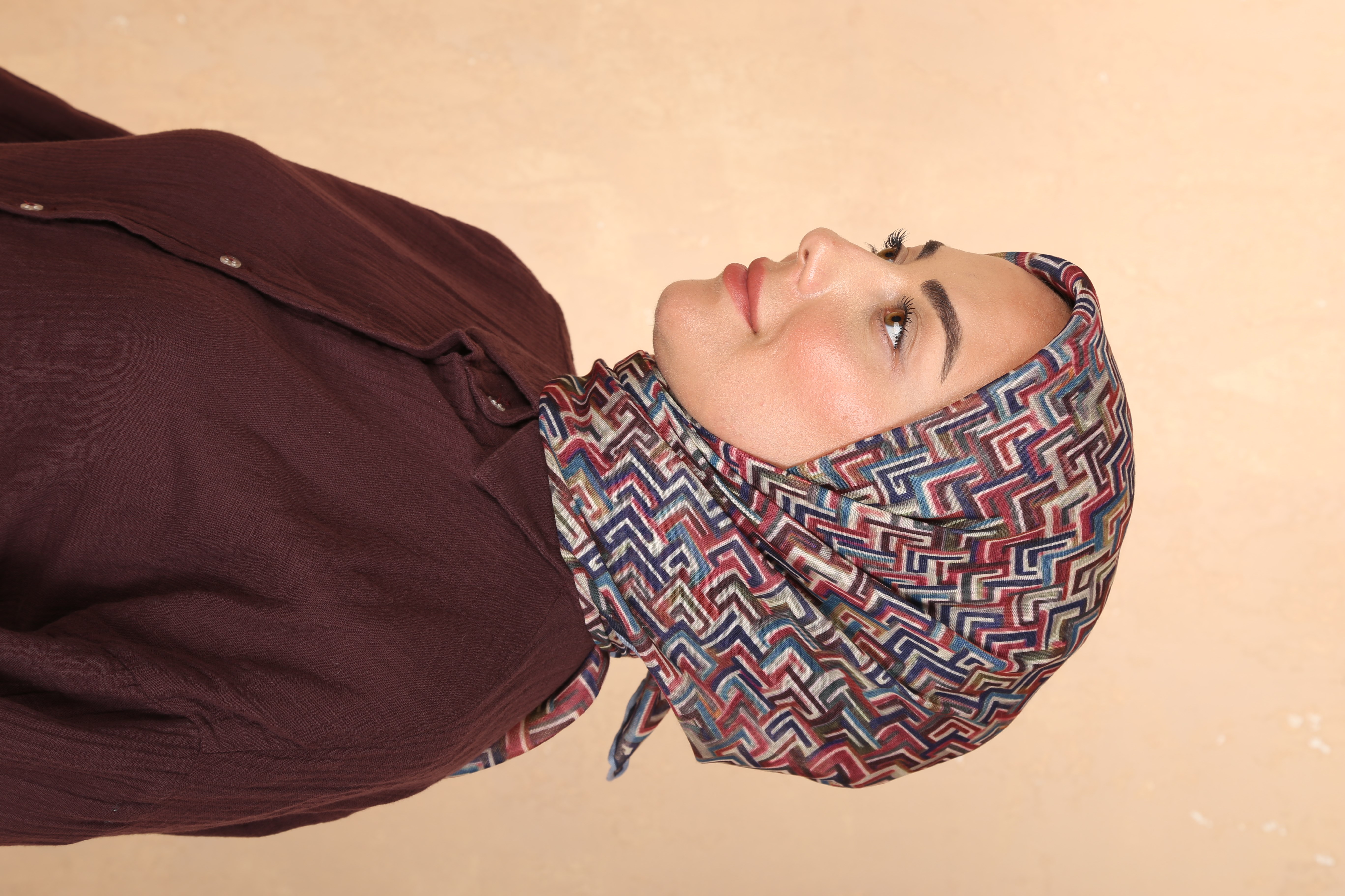 Locella Soft Pamuk Eşarp Lacivert