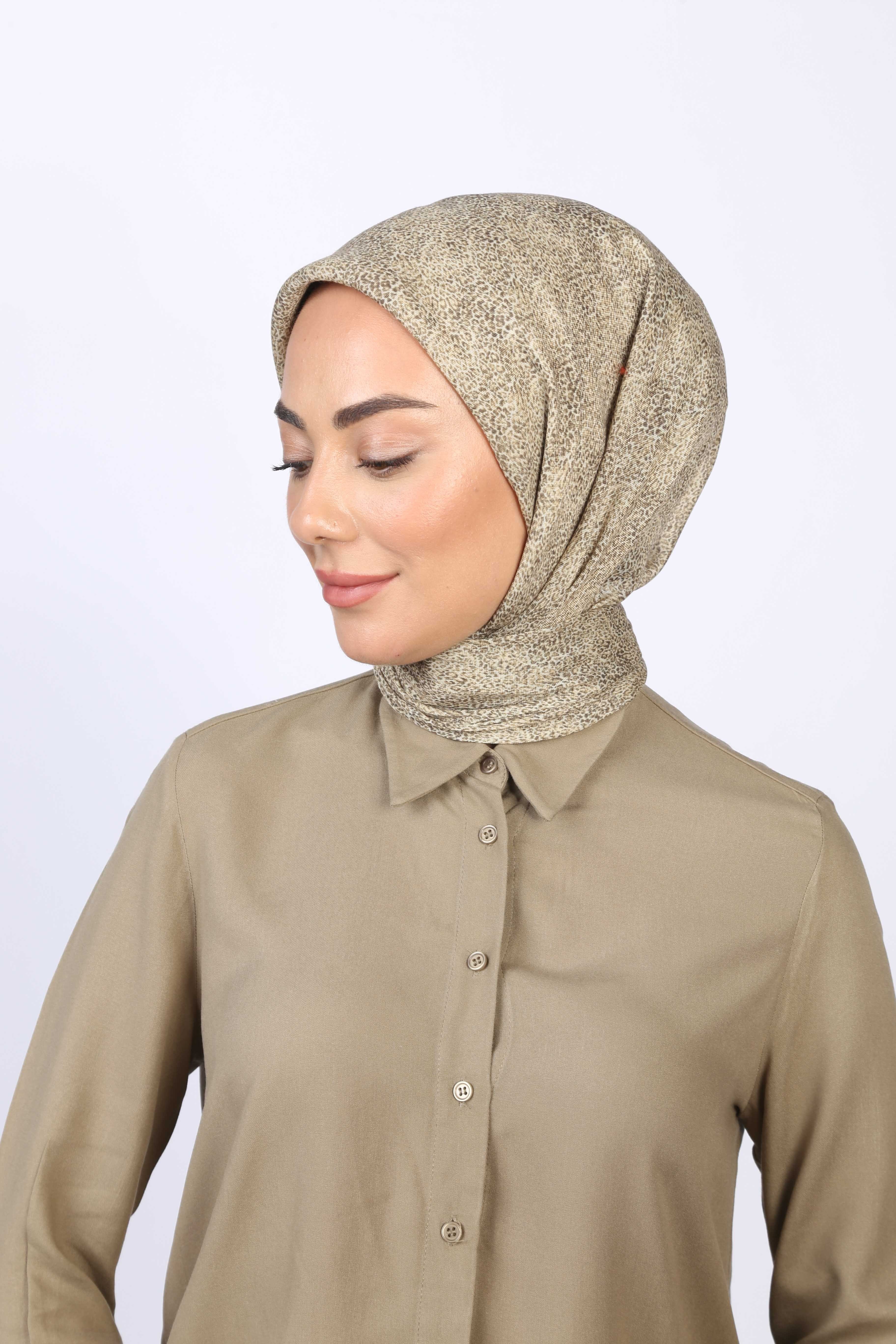Locella Soft Pamuk Eşarp Yağ Yeşili