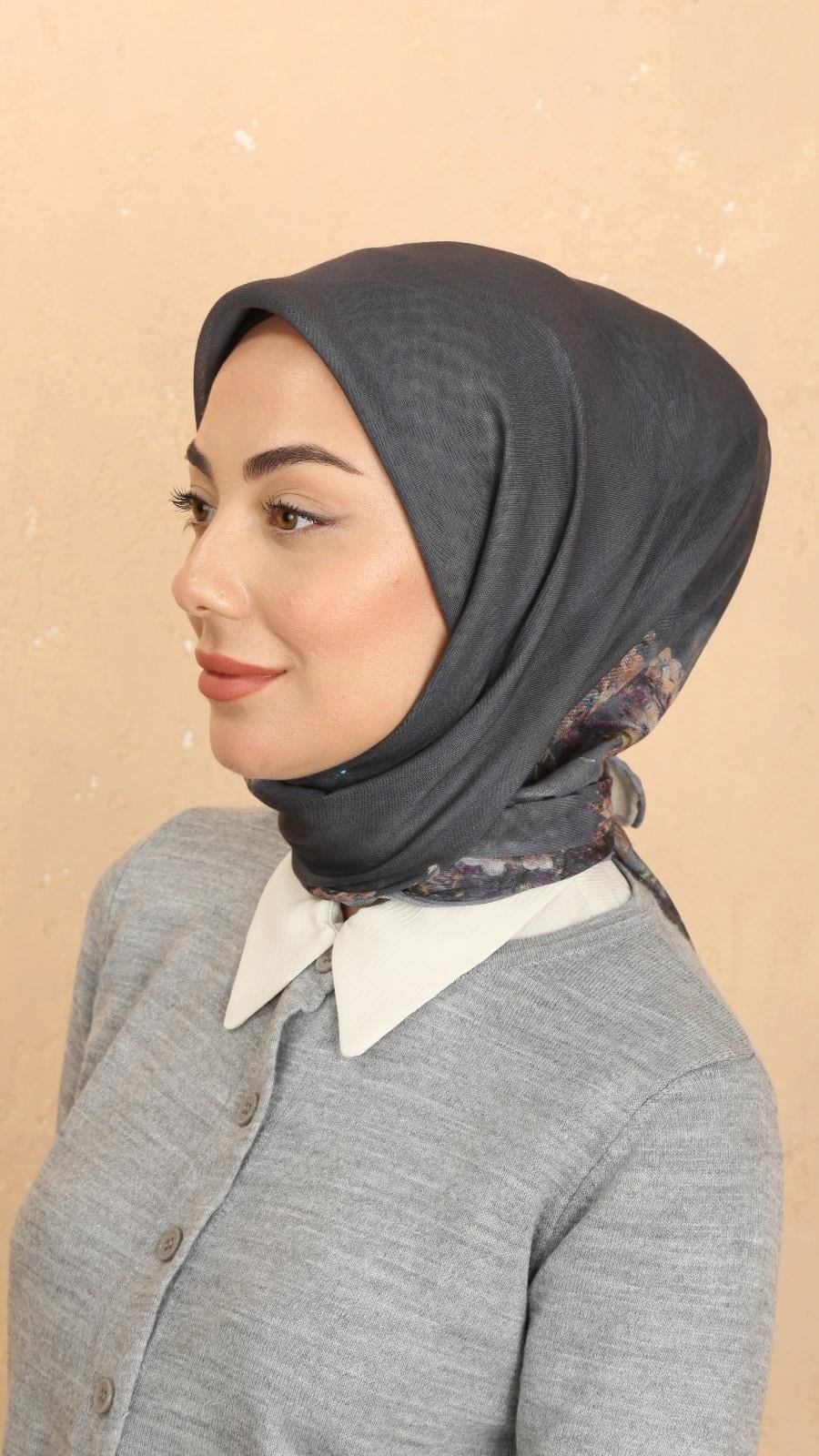 Locella Soft Pamuk Eşarp Gri