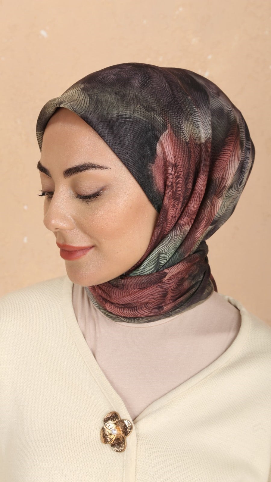 Locella Soft Pamuk Eşarp Haki