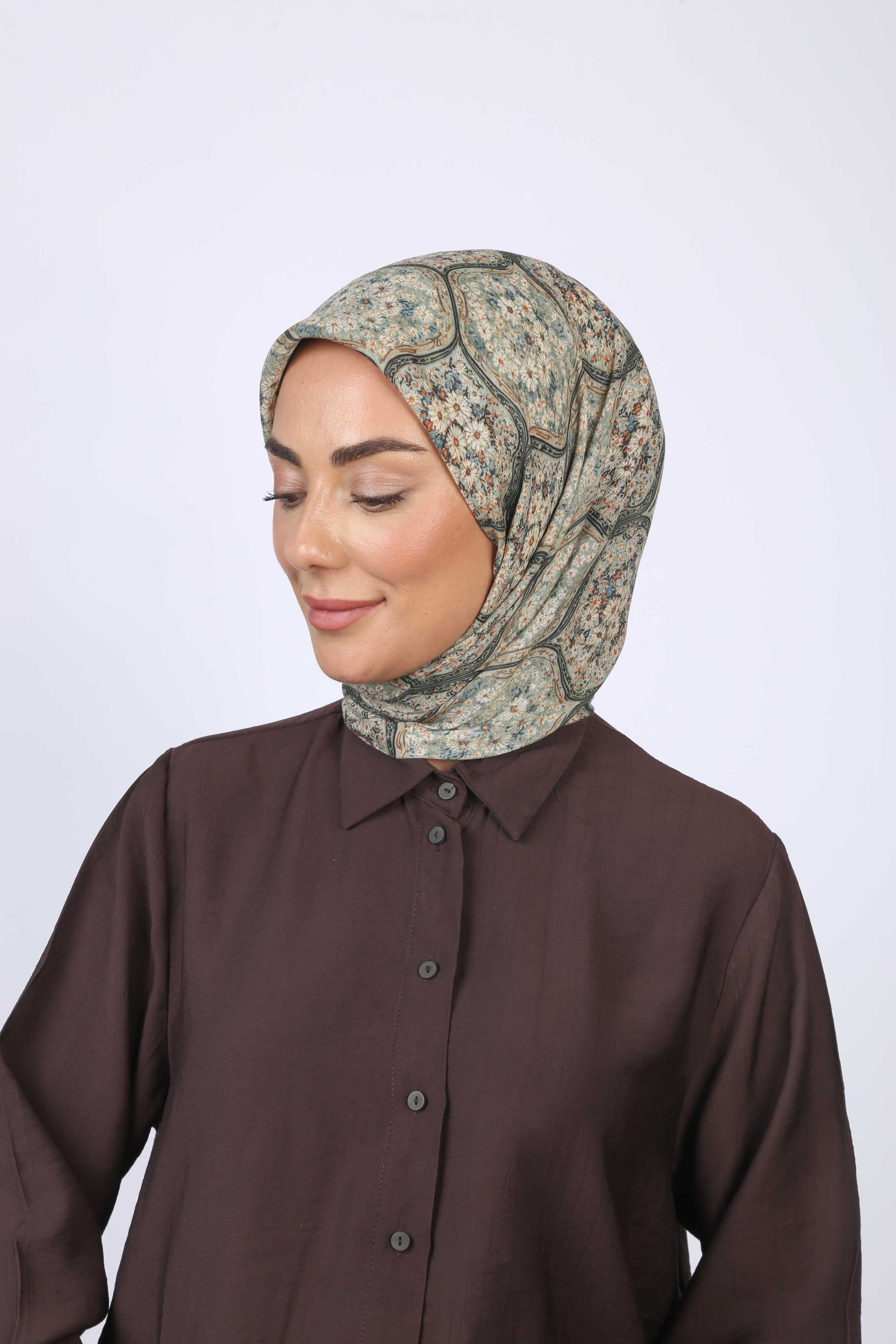 Locella Soft Pamuk Eşarp Yeşil