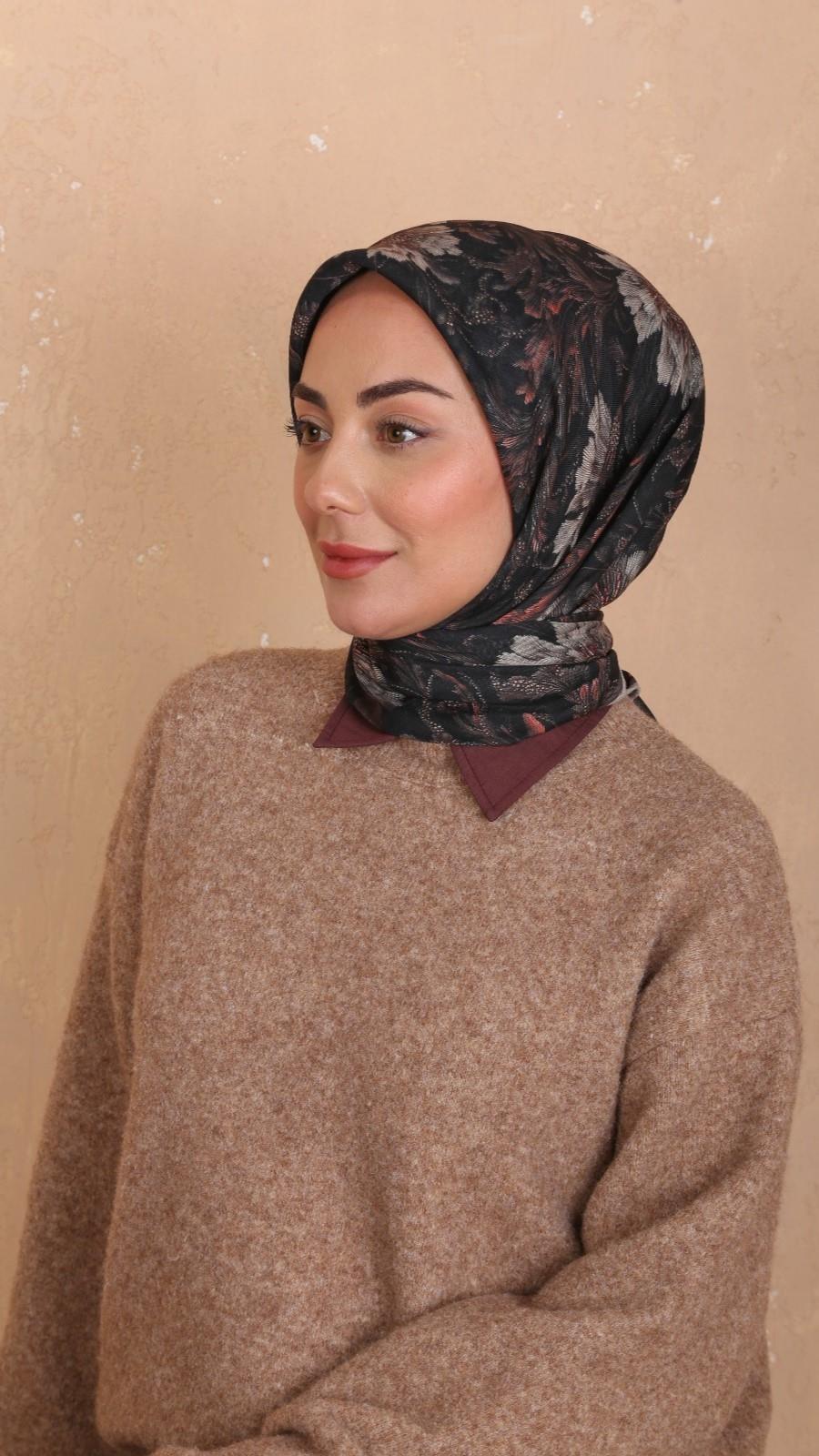 Locella Soft Pamuk Eşarp Siyah