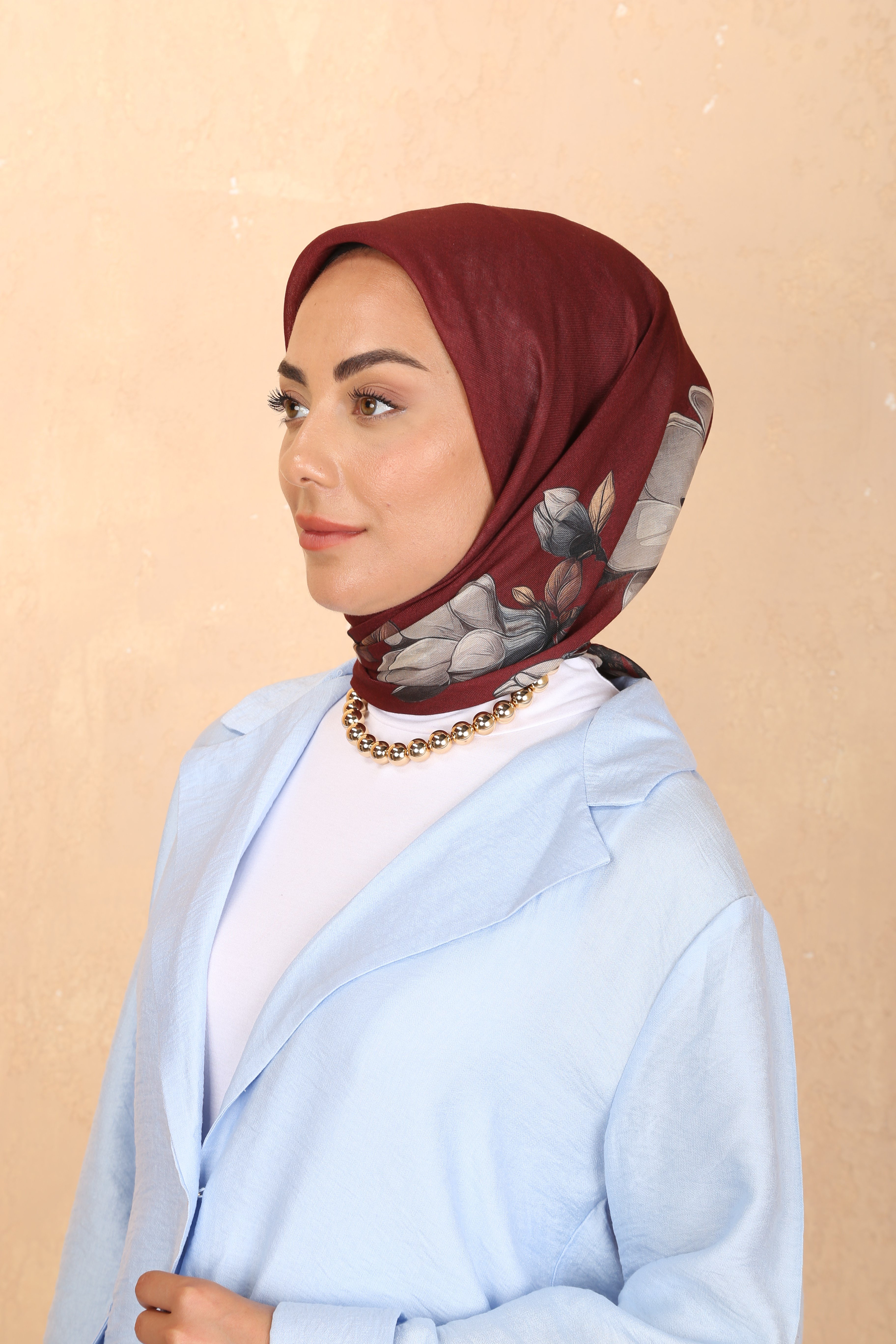 Locella Soft Pamuk Eşarp-Bordo