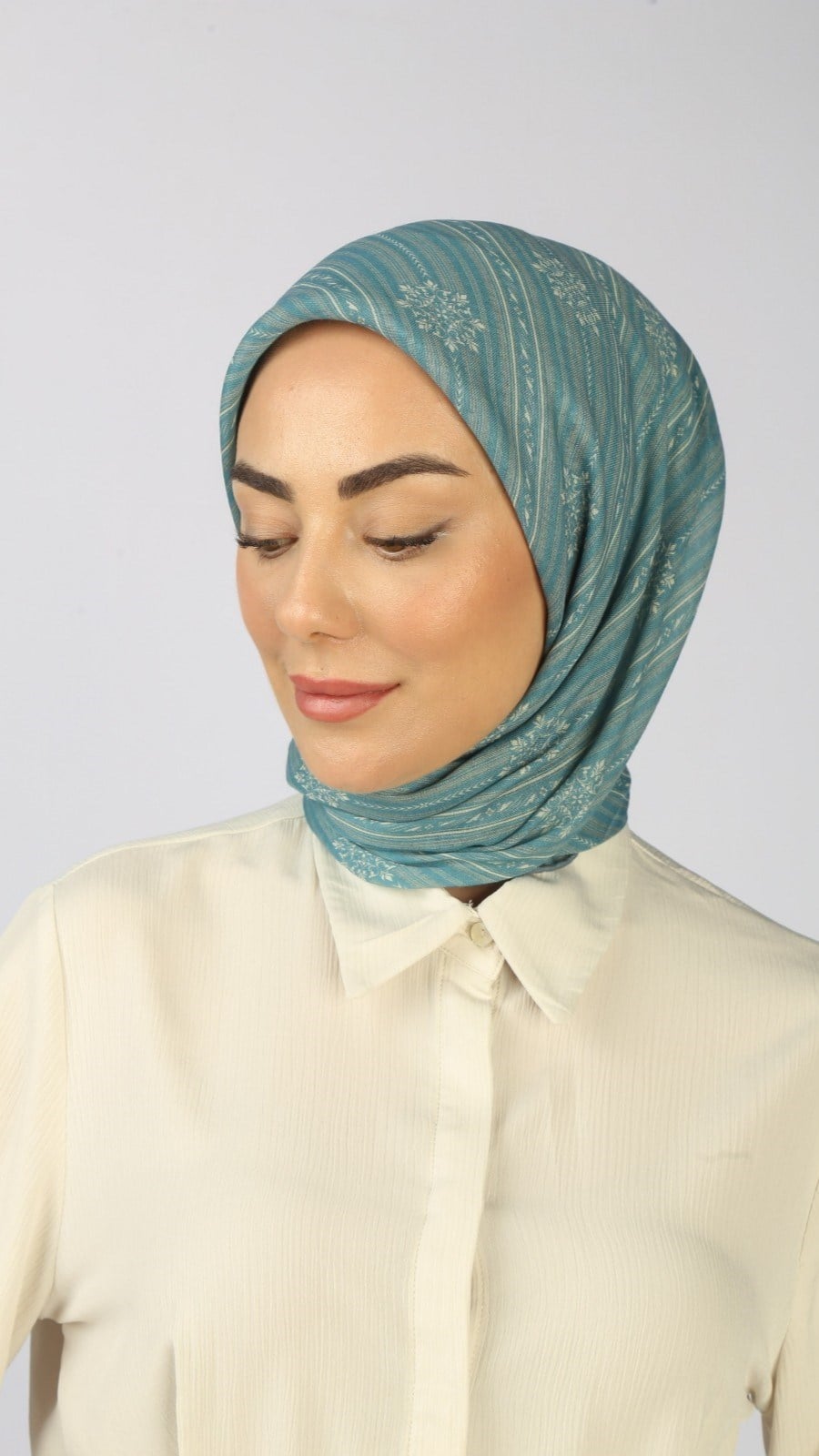 Locella Soft Pamuk Eşarp Turkuaz