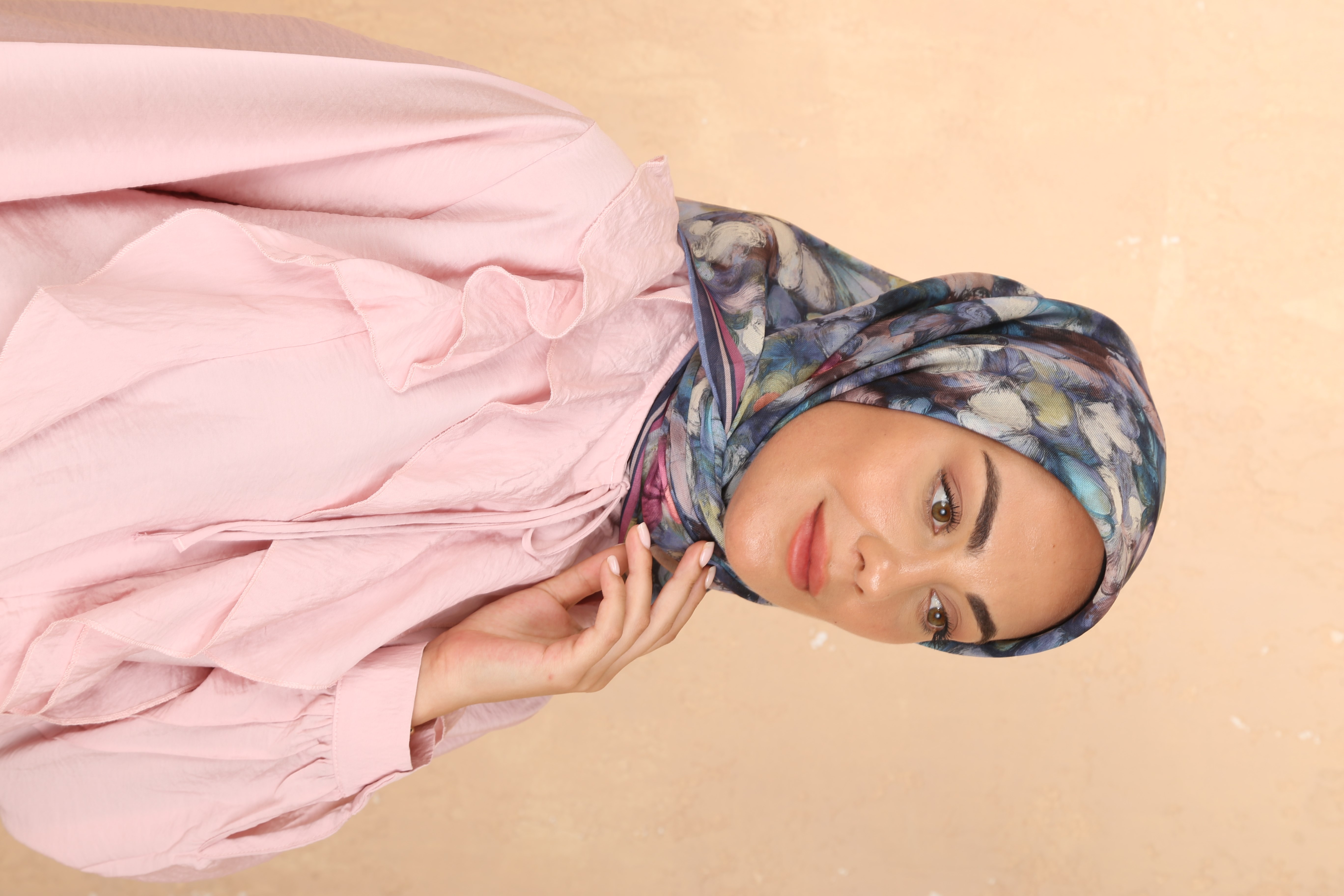 Locella Soft Pamuk Eşarp Lacivert