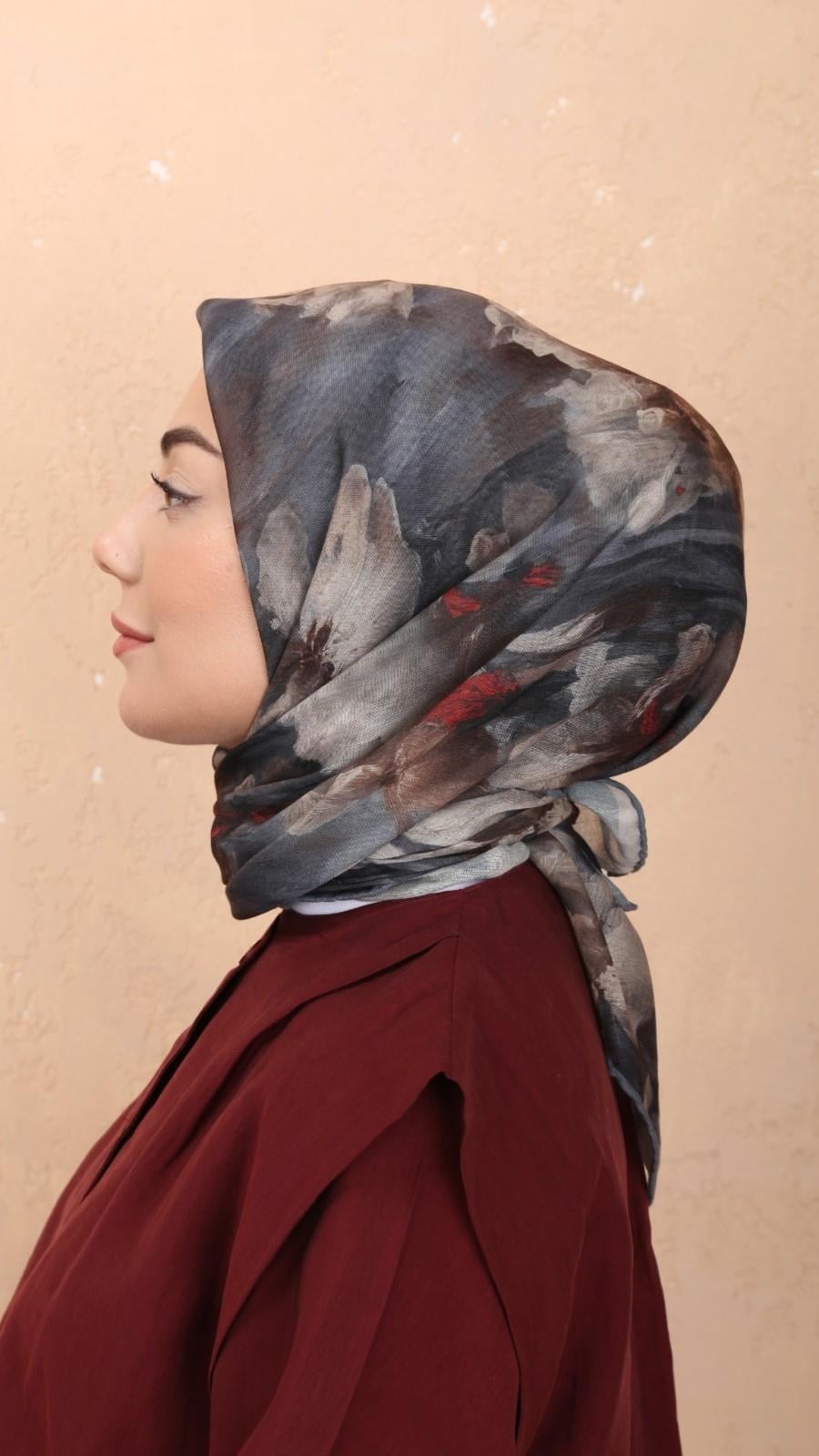 Locella Soft Pamuk Eşarp Gri