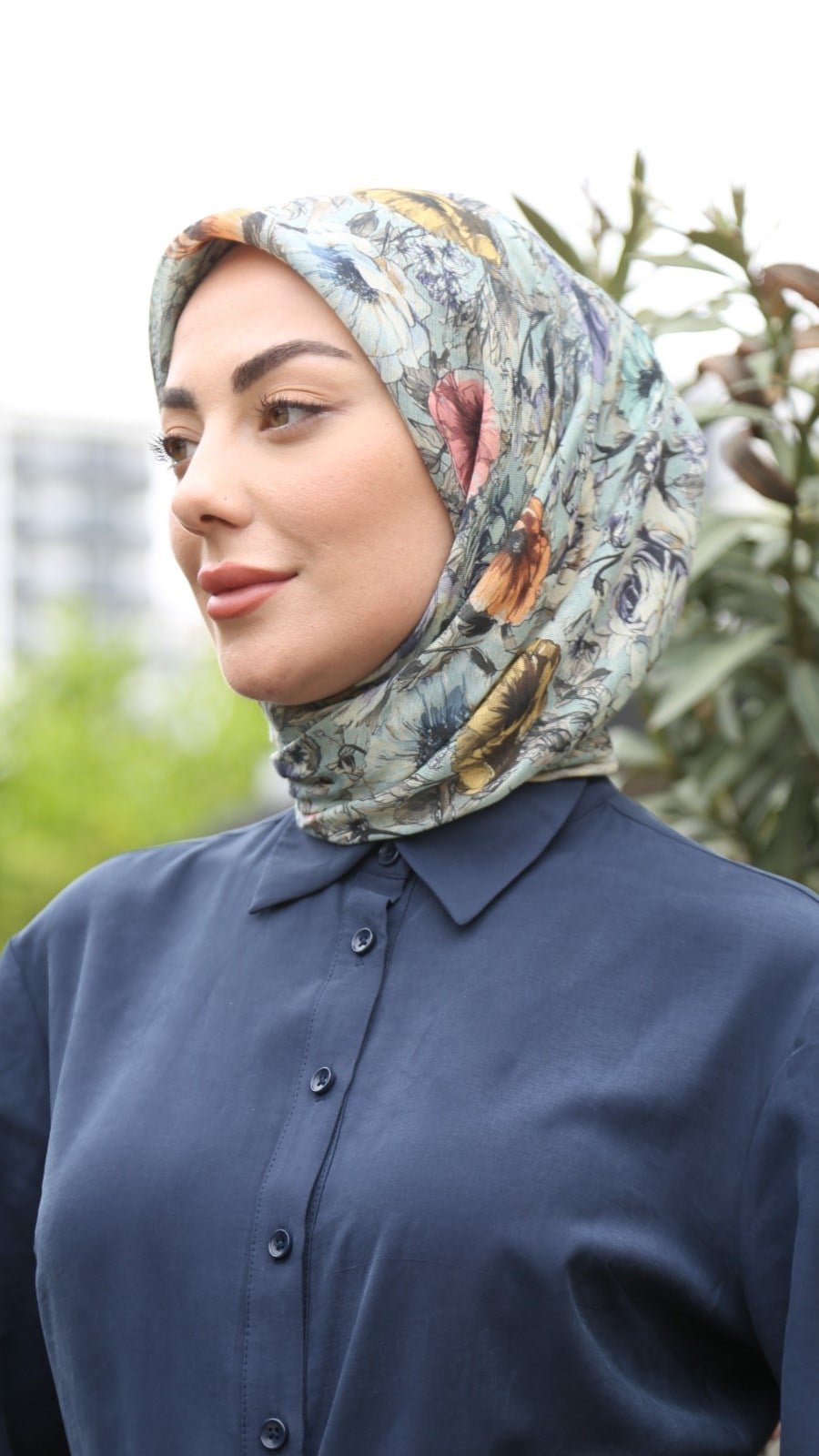 Locella Soft Pamuk Eşarp Su Yeşili