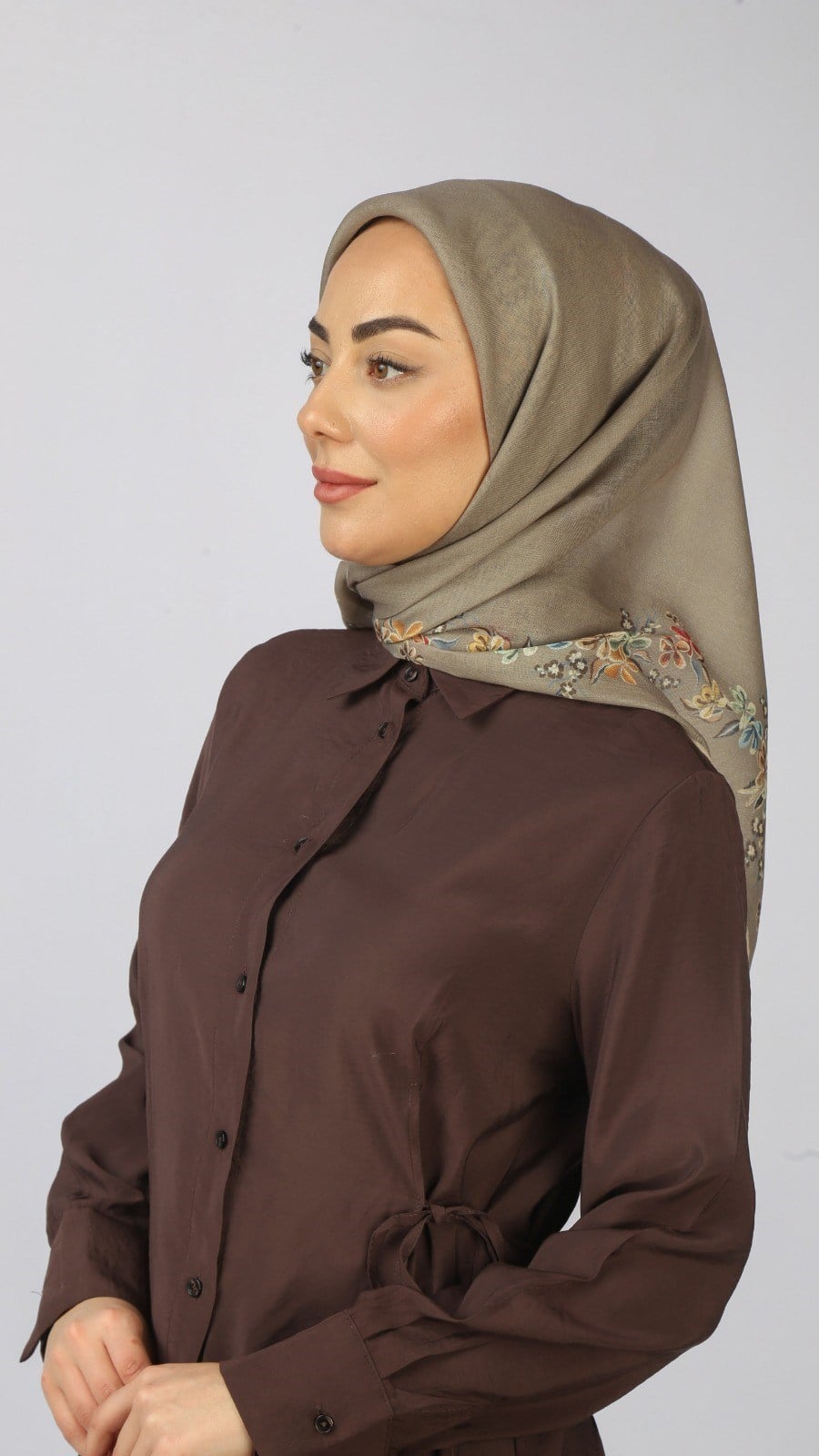 Locella Soft Pamuk Eşarp Vizon