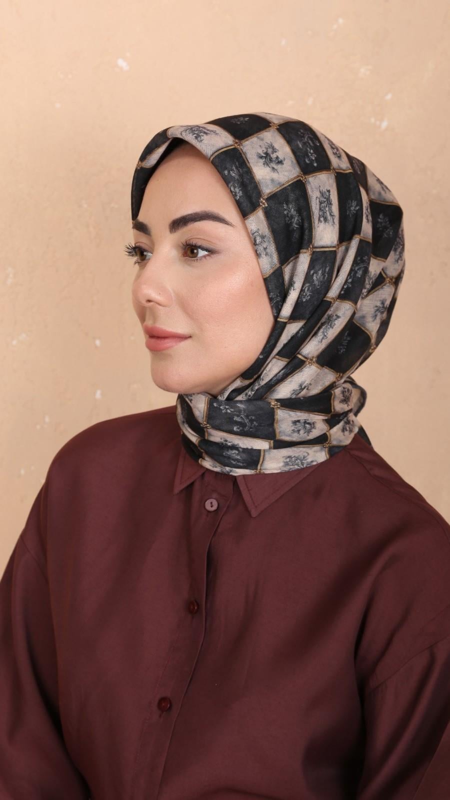 Locella Soft Pamuk Eşarp Siyah