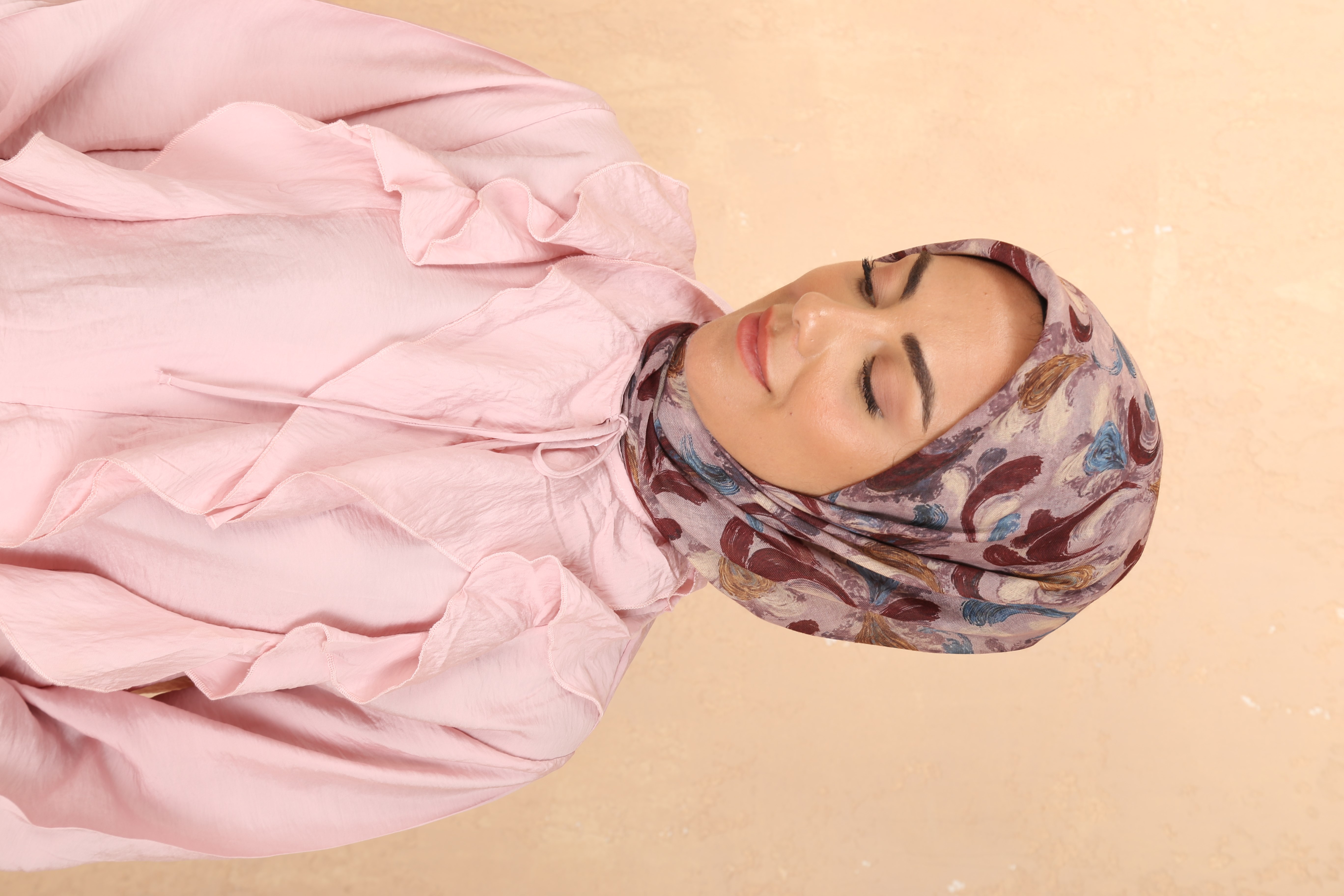 Locella Soft Pamuk Eşarp Gül Kurusu