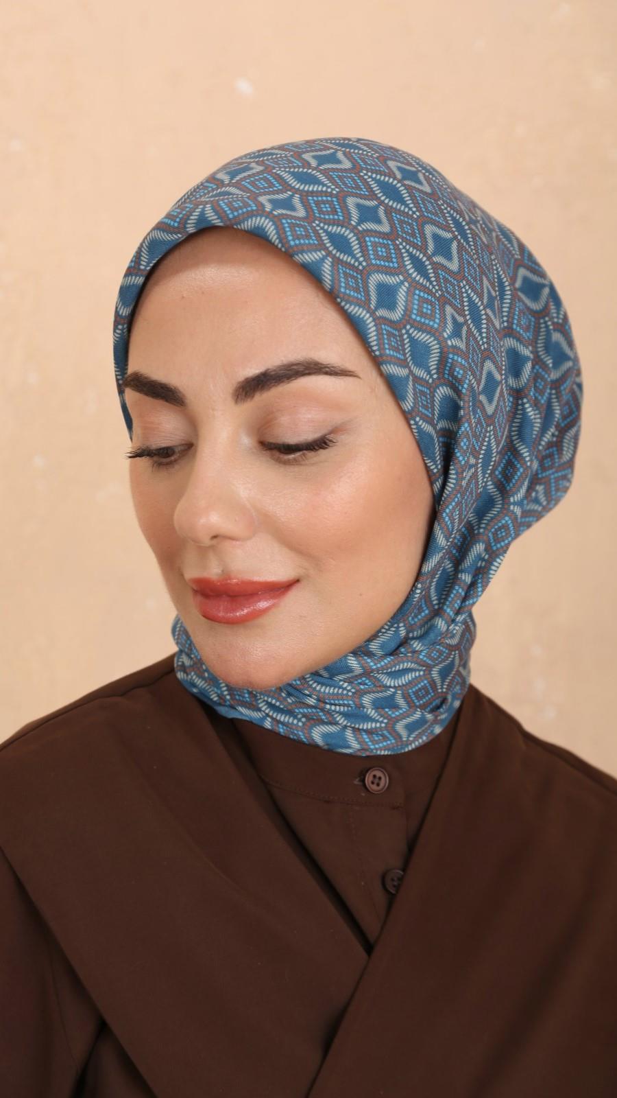 Locella Soft Pamuk Eşarp Deniz Mavi