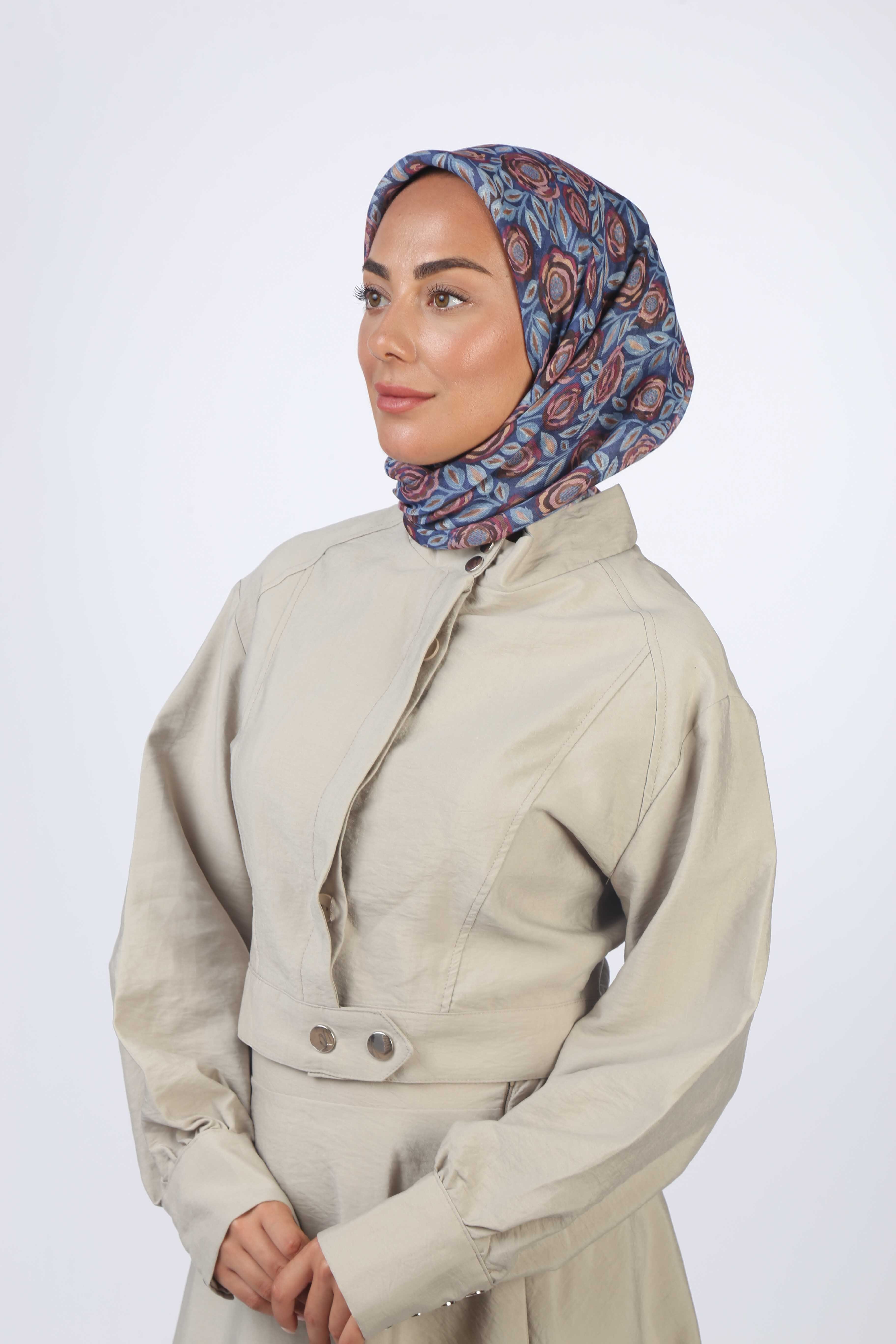 Locella Soft Pamuk Eşarp Saks
