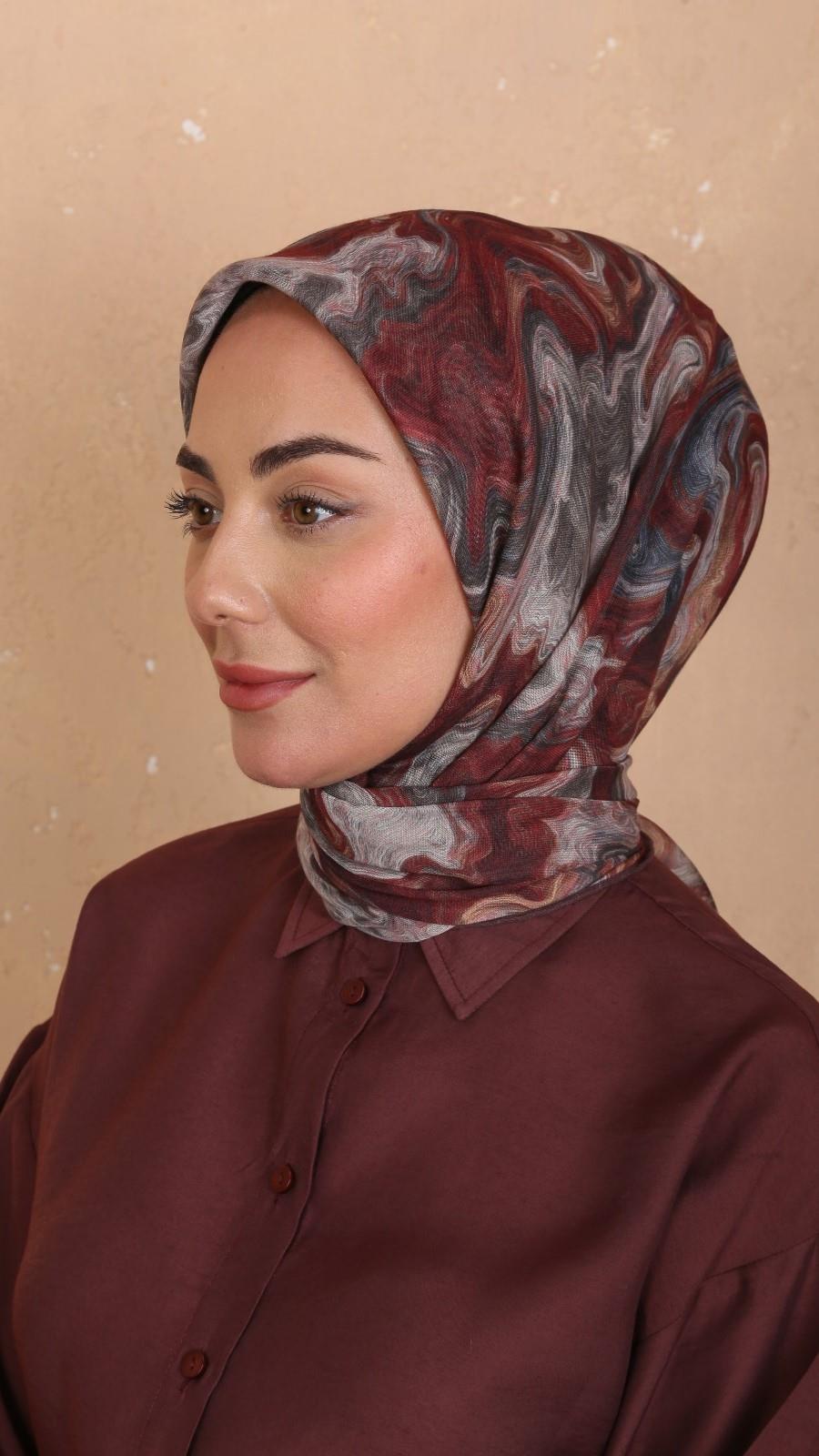 Locella Soft Pamuk Eşarp Bordo