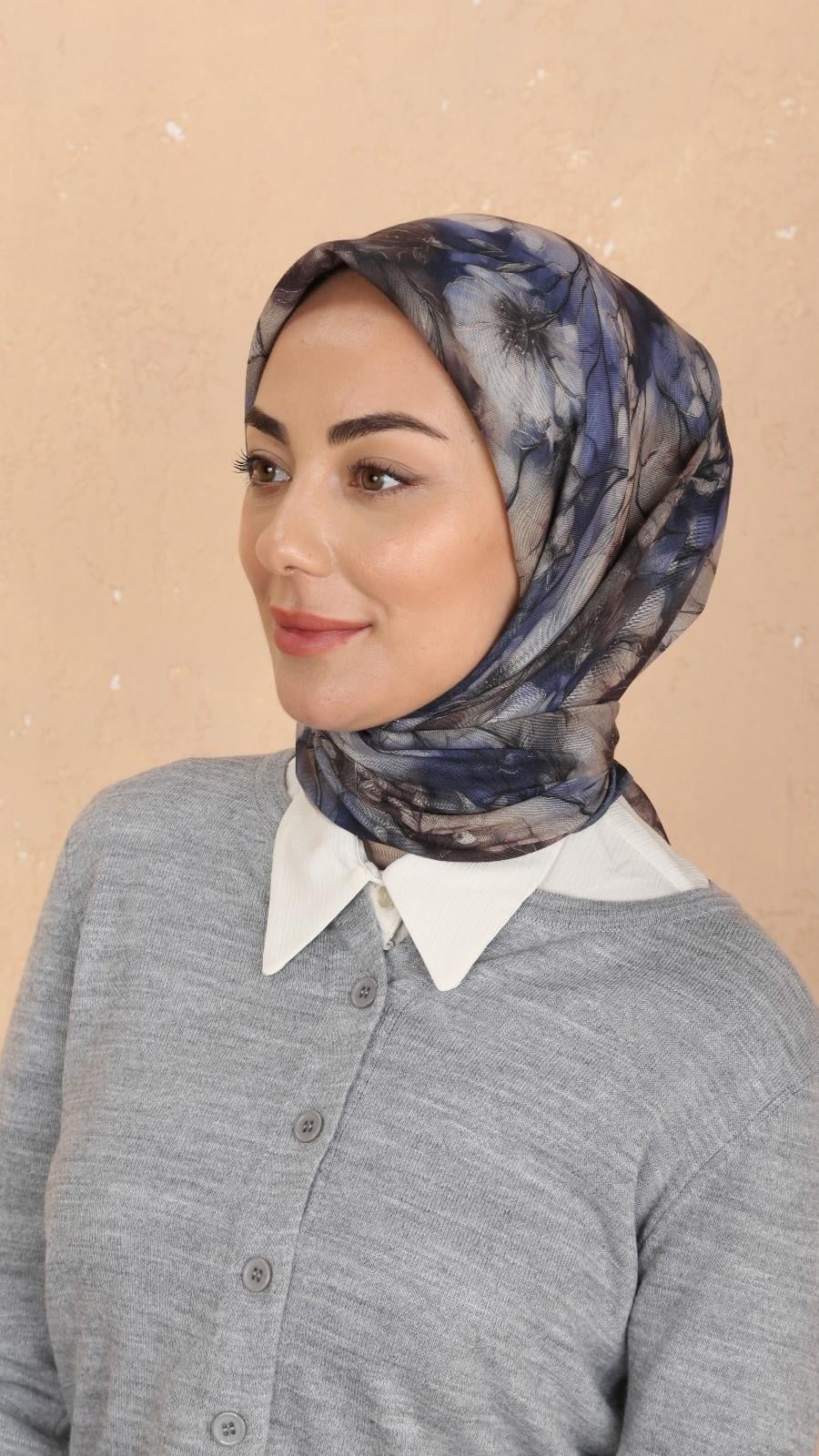 Locella Soft Pamuk Eşarp Lacivert