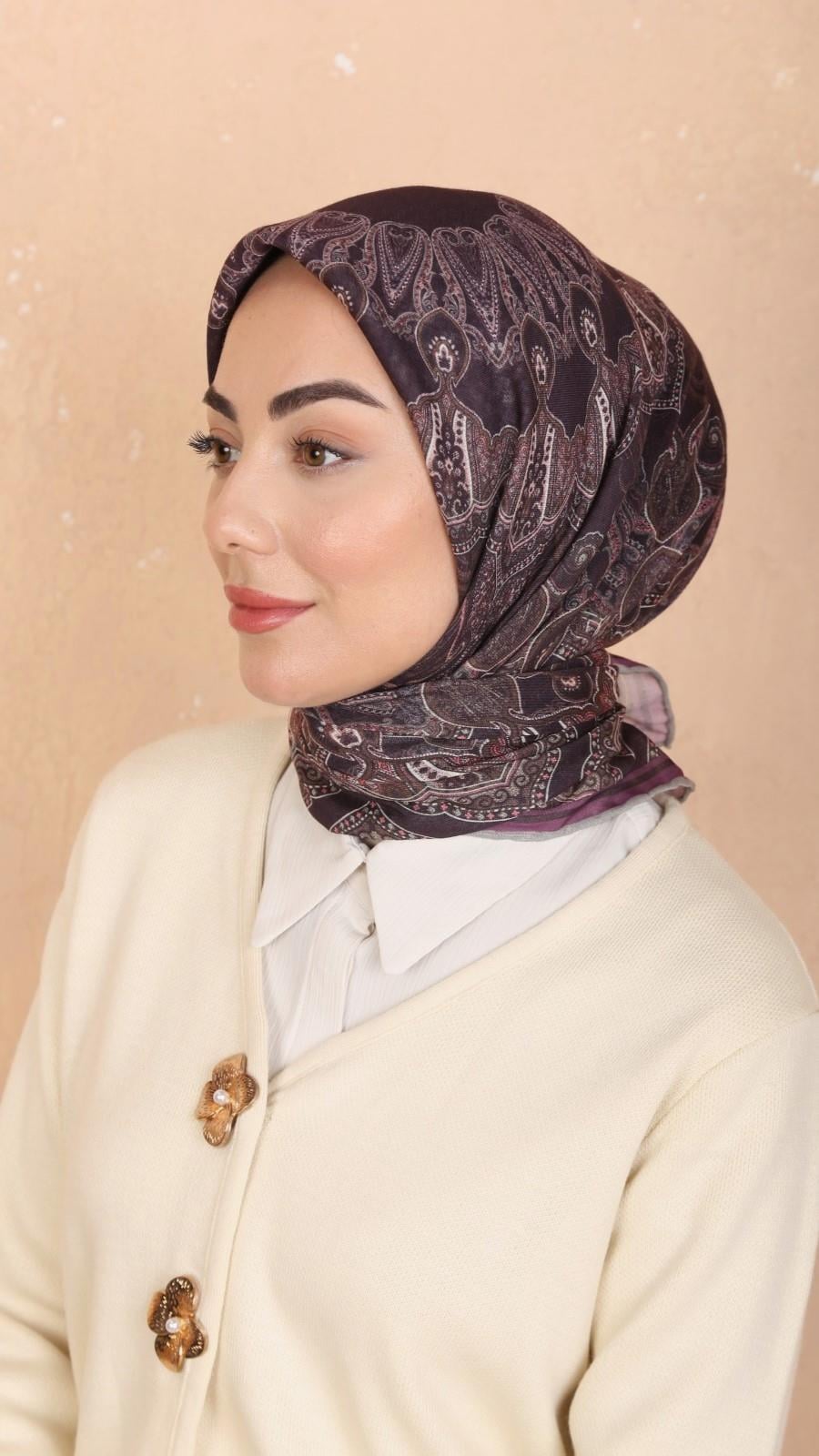 Locella Soft Pamuk Eşarp Mürdüm