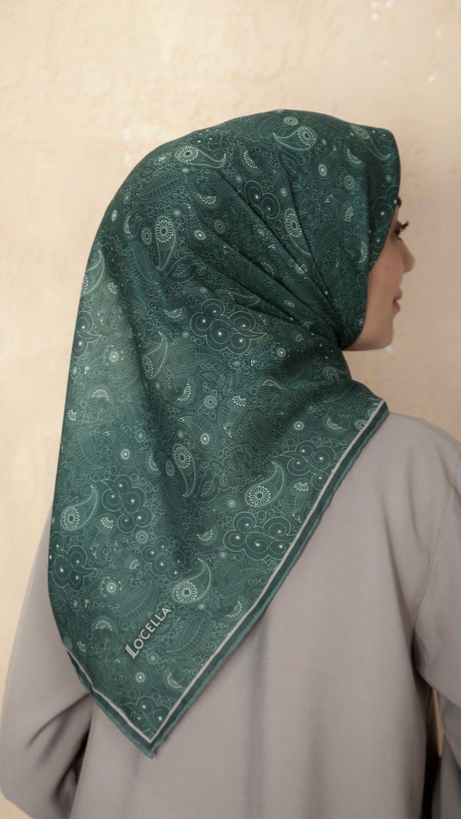 Locella Soft Pamuk Eşarp Zümrüt Yeşili-27