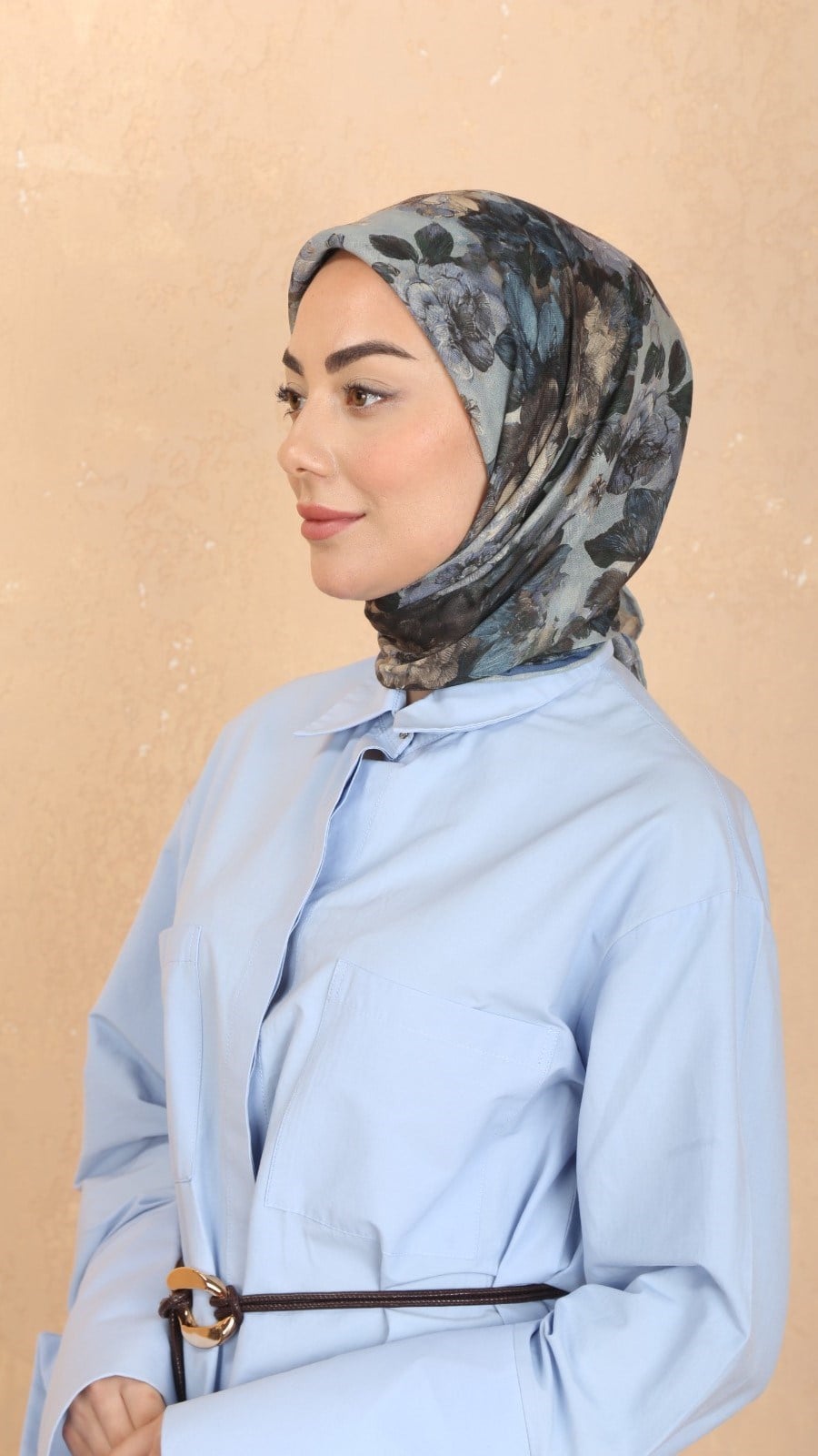 Locella Soft Pamuk Eşarp Açık Mavi