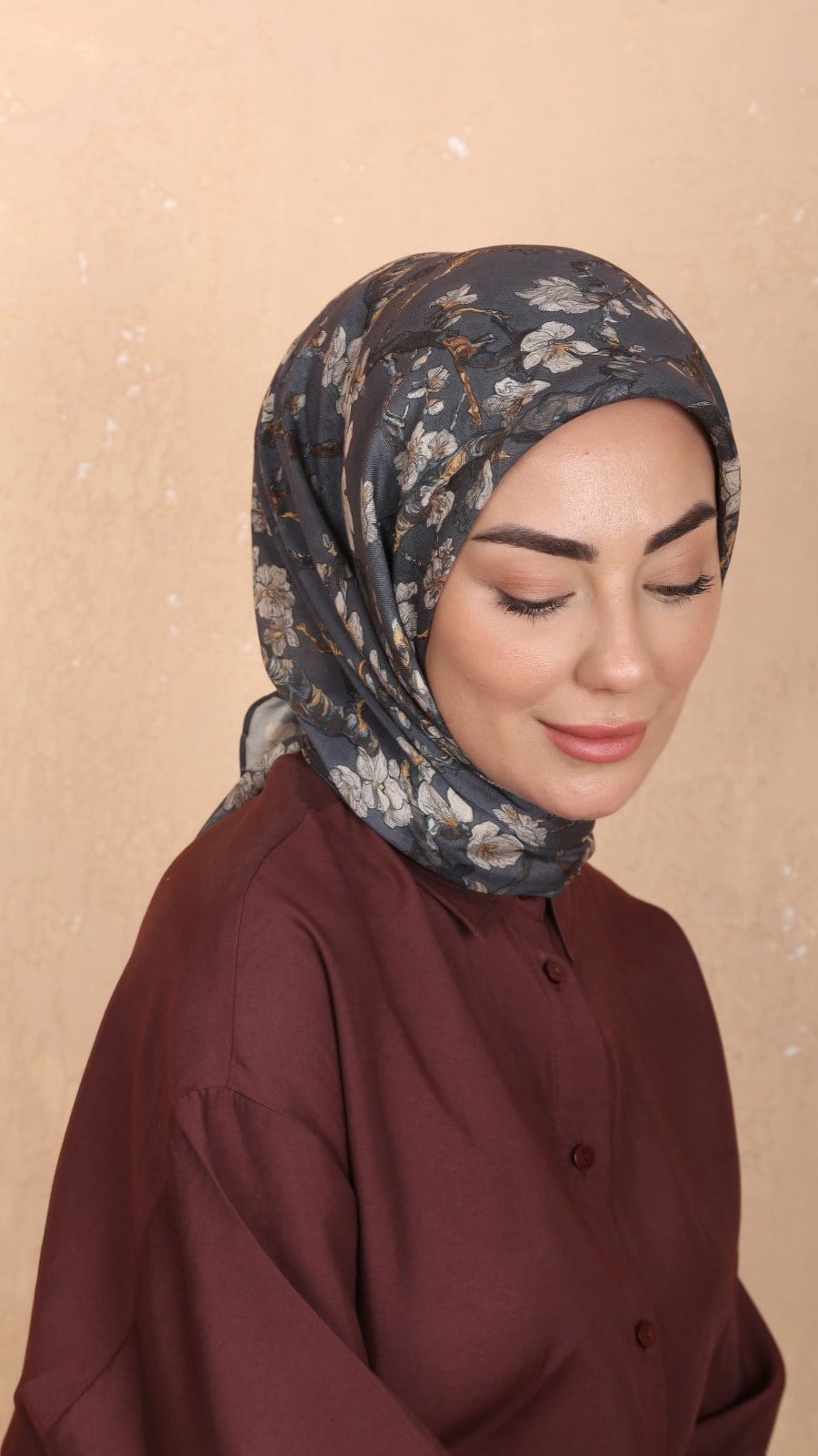 Locella Soft Pamuk Eşarp Gri