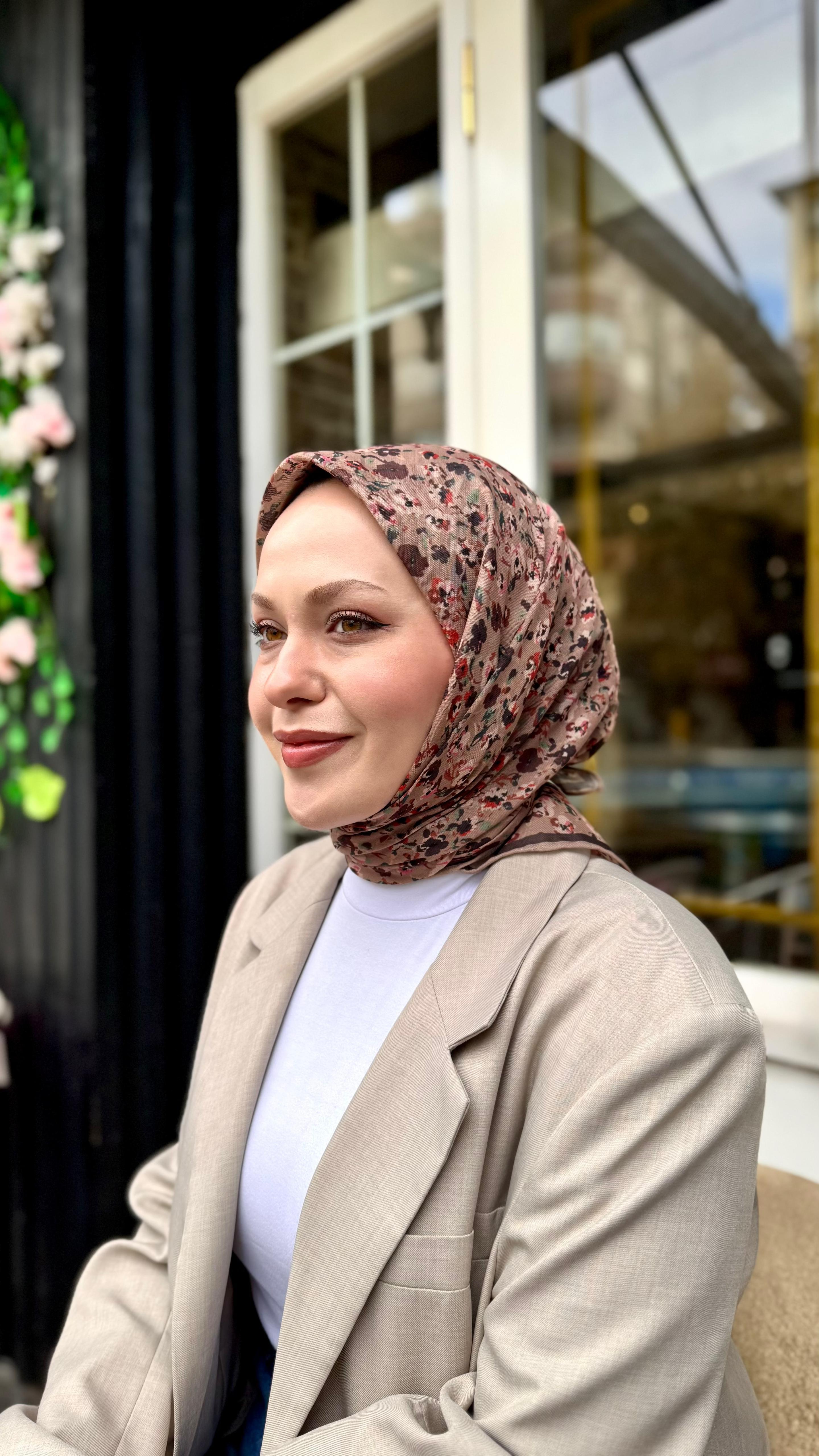 Locella Soft Pamuk Eşarp Camel-13