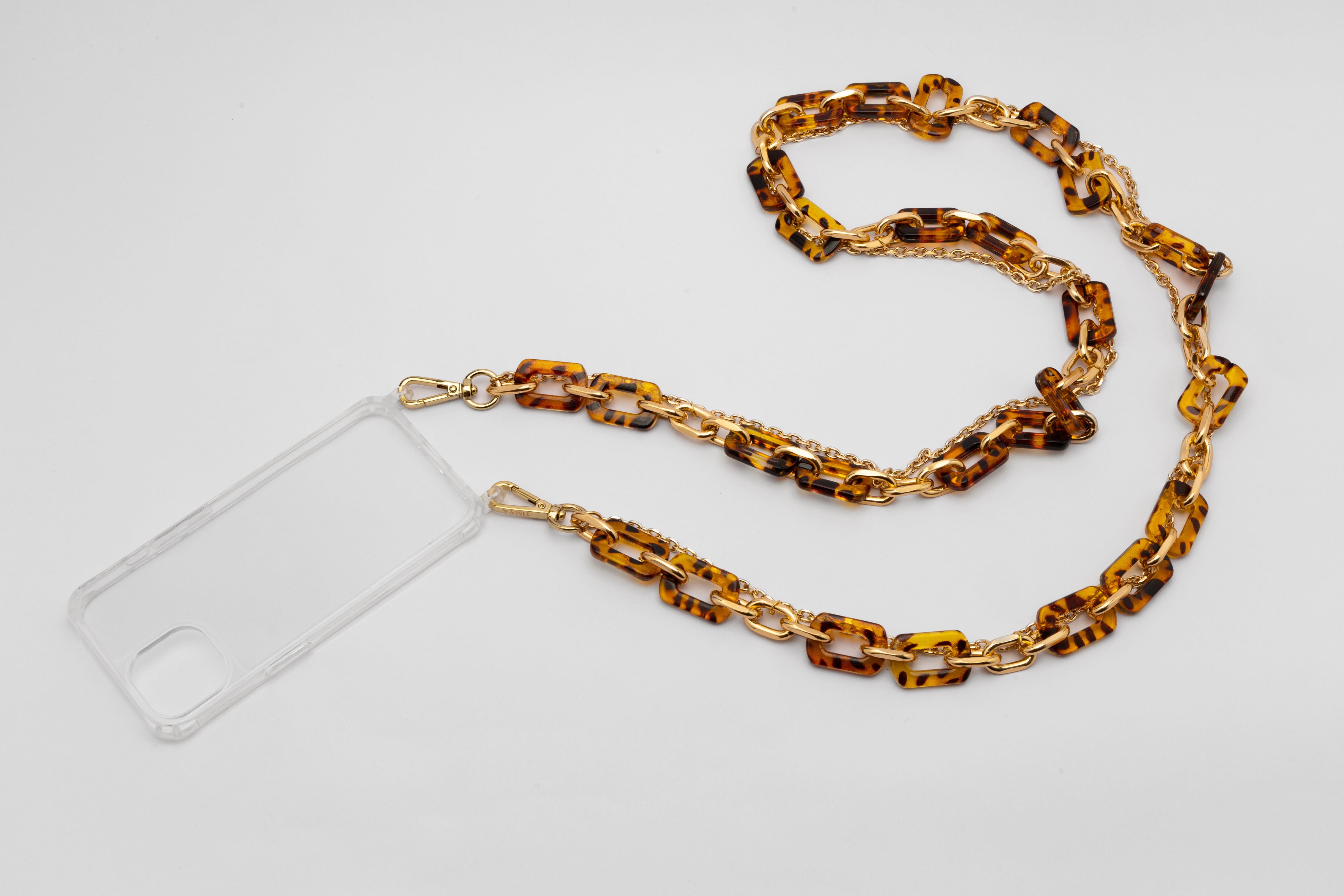 Gold Chain Telefon Askısı Leopar