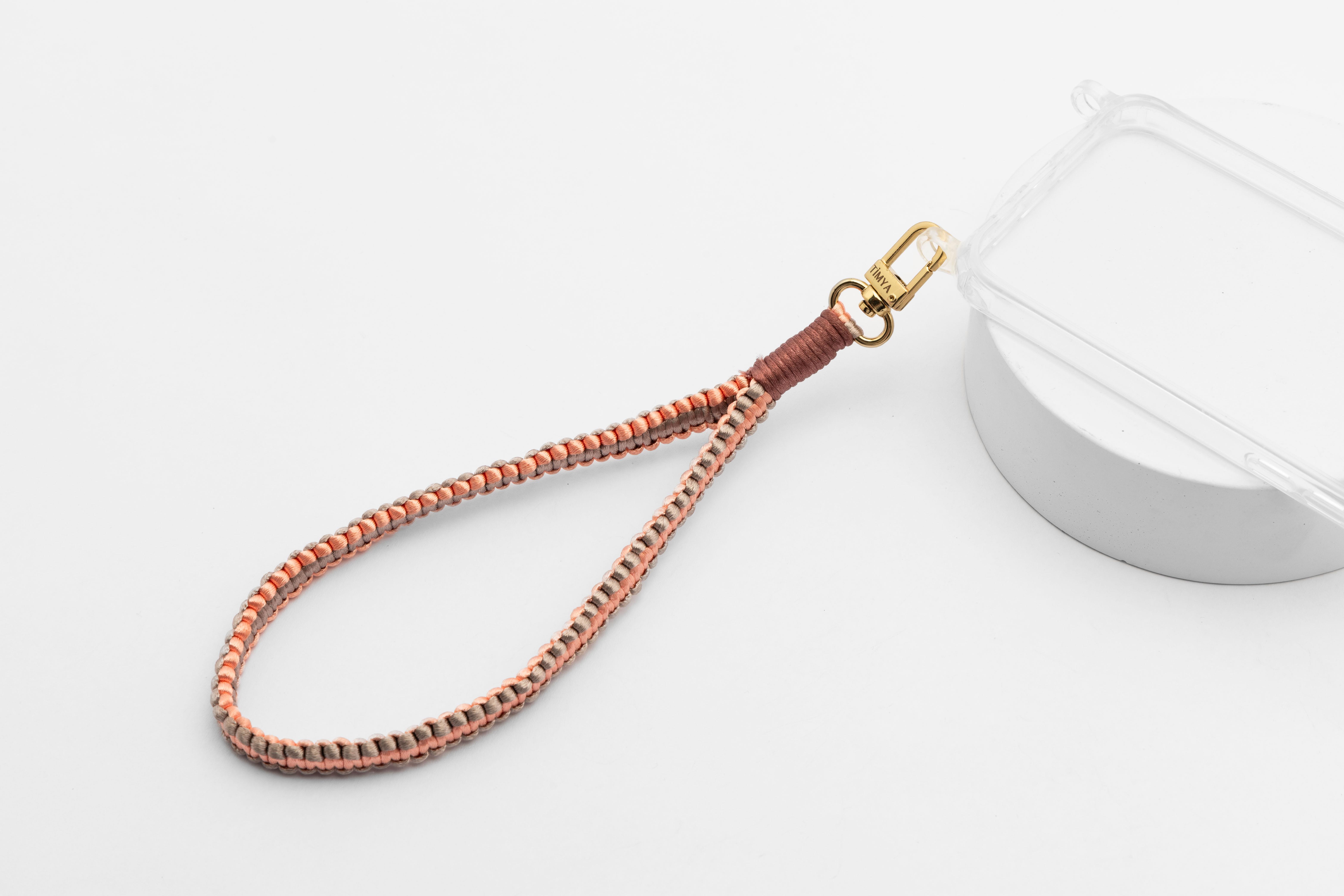 Mini Makrome Charm Telefon Aksesuarı Anahtarlık Nude