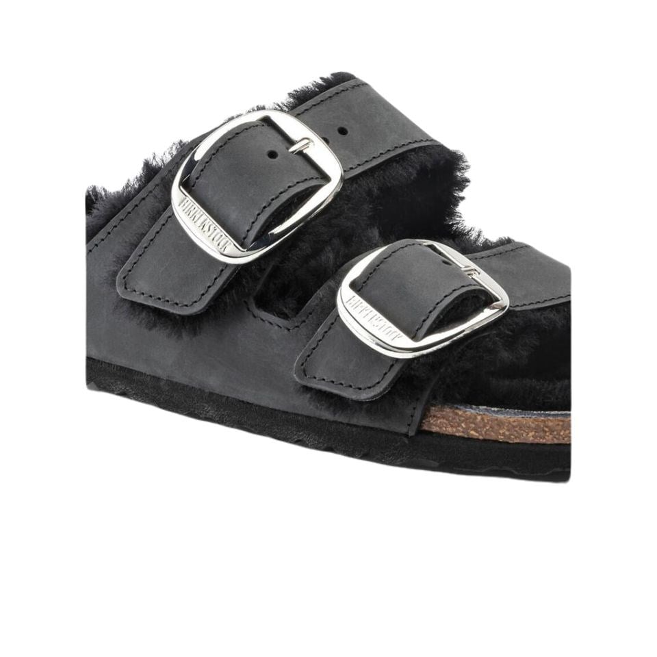 Arizona Big Buckle Shearling Tüylü Terlik 