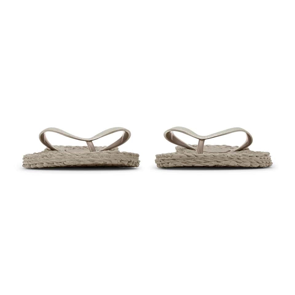 Ilse Jacobsen - Cheerful01 Flip Flop With Glitter Bej Simli Parmak Arası Terlik