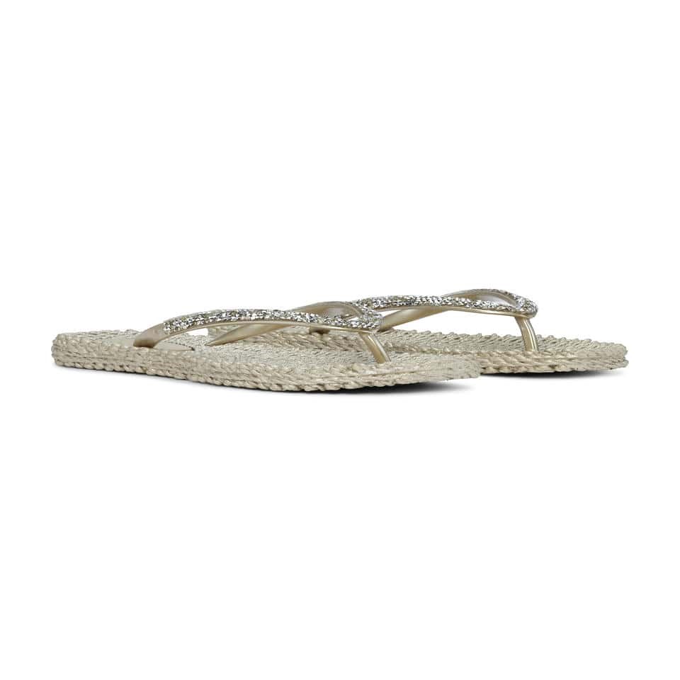 Ilse Jacobsen - Cheerful03G Flip Flop With Rhinest Platin Taşlı Parmak Arası Terlik