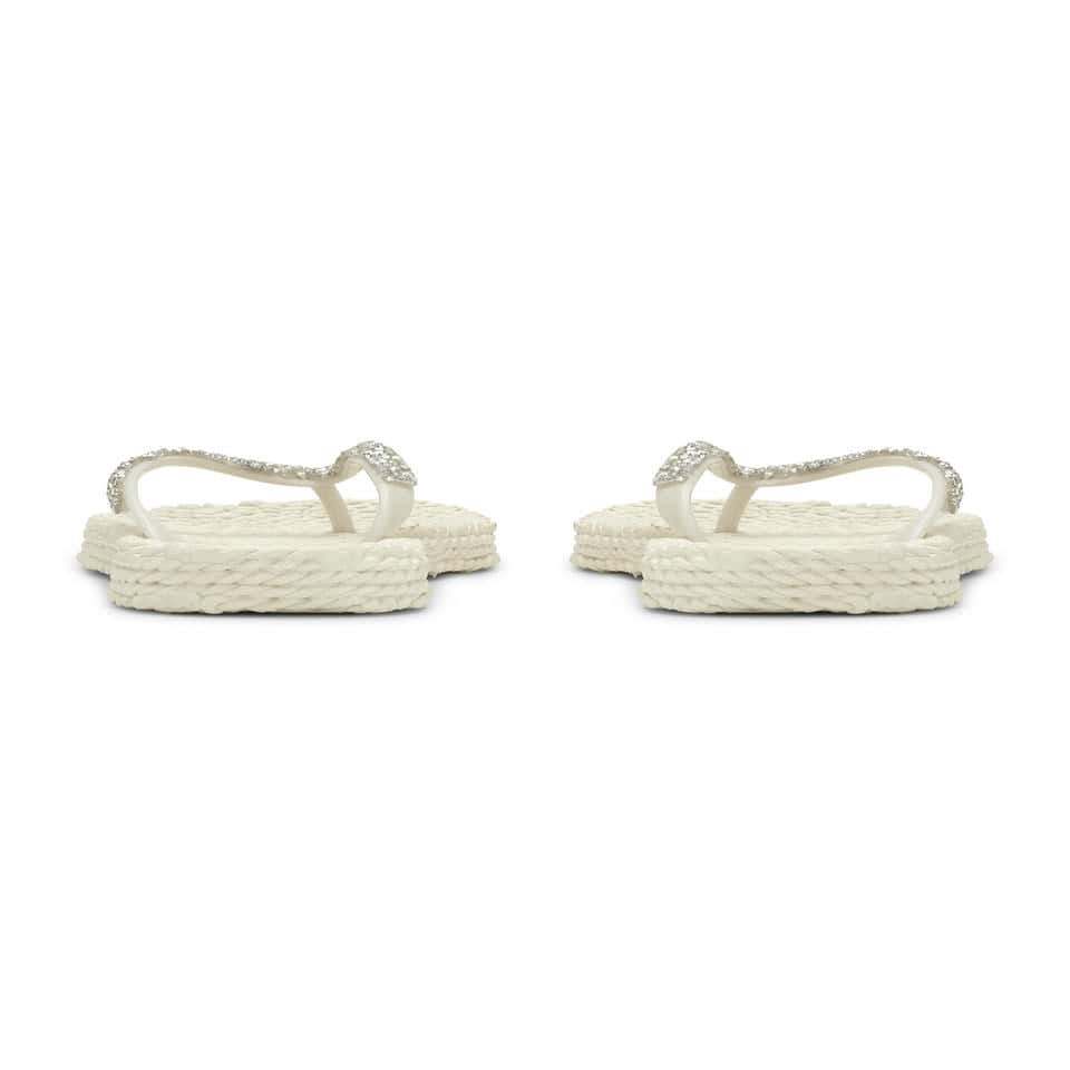 Ilse Jacobsen - Cheerful03G Flip Flop With Rhinest Krem Taşlı Parmak Arası Terlik