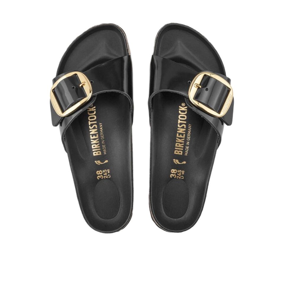 Madrid Big Buckle Nl High Shine Kadın Tek Bantlı Büyük Tokalı Terlik