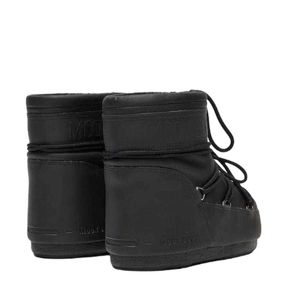Moon Boot Icon Low Rubber Black Kadın Kısa Kar Botu